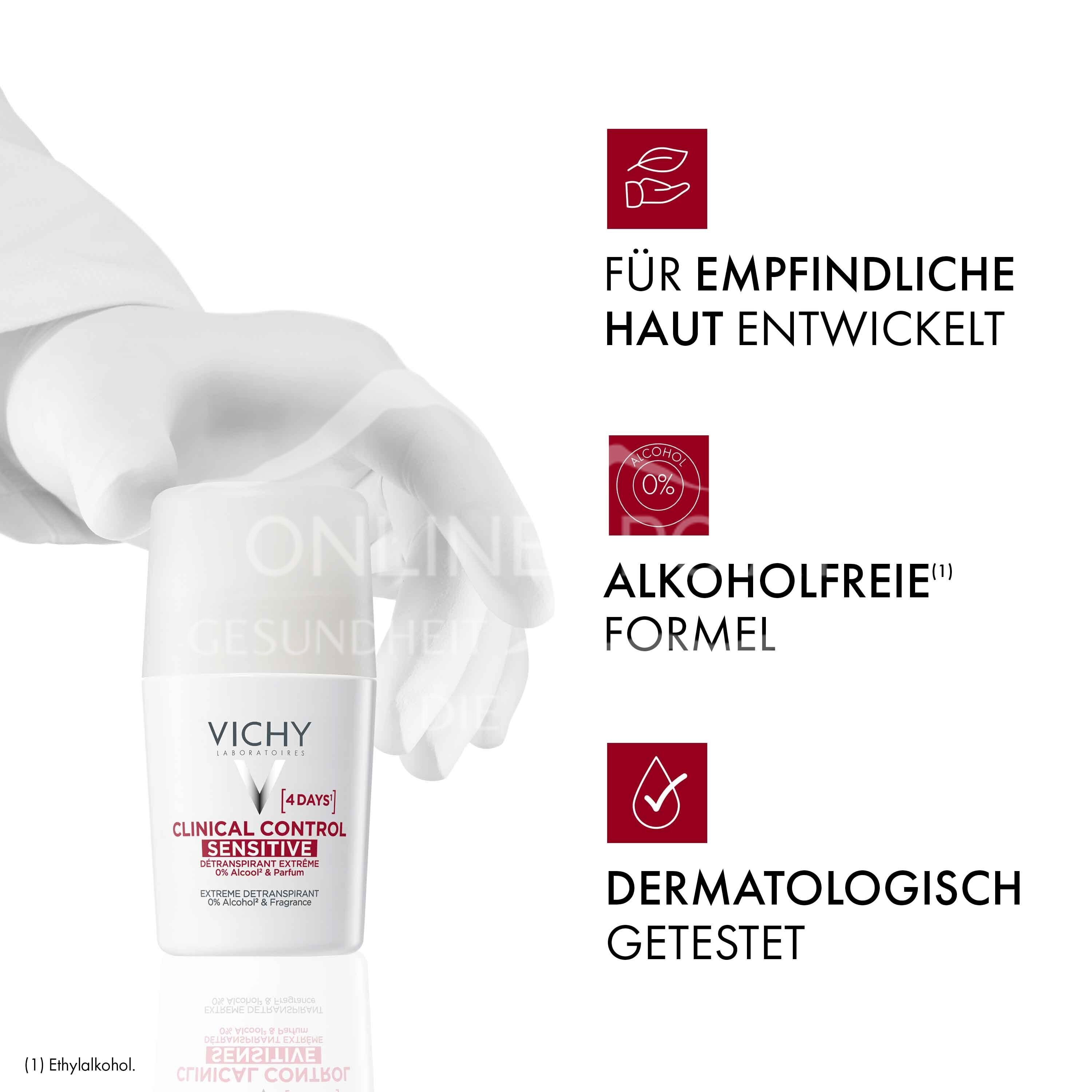 Vichy Clinical Control Sensitiv Antitranspirant Roll-On Deodorant