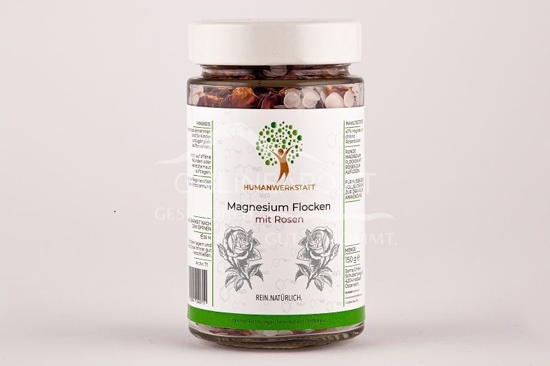 Humanwerkstatt Magnesium Flocken mit Rosen