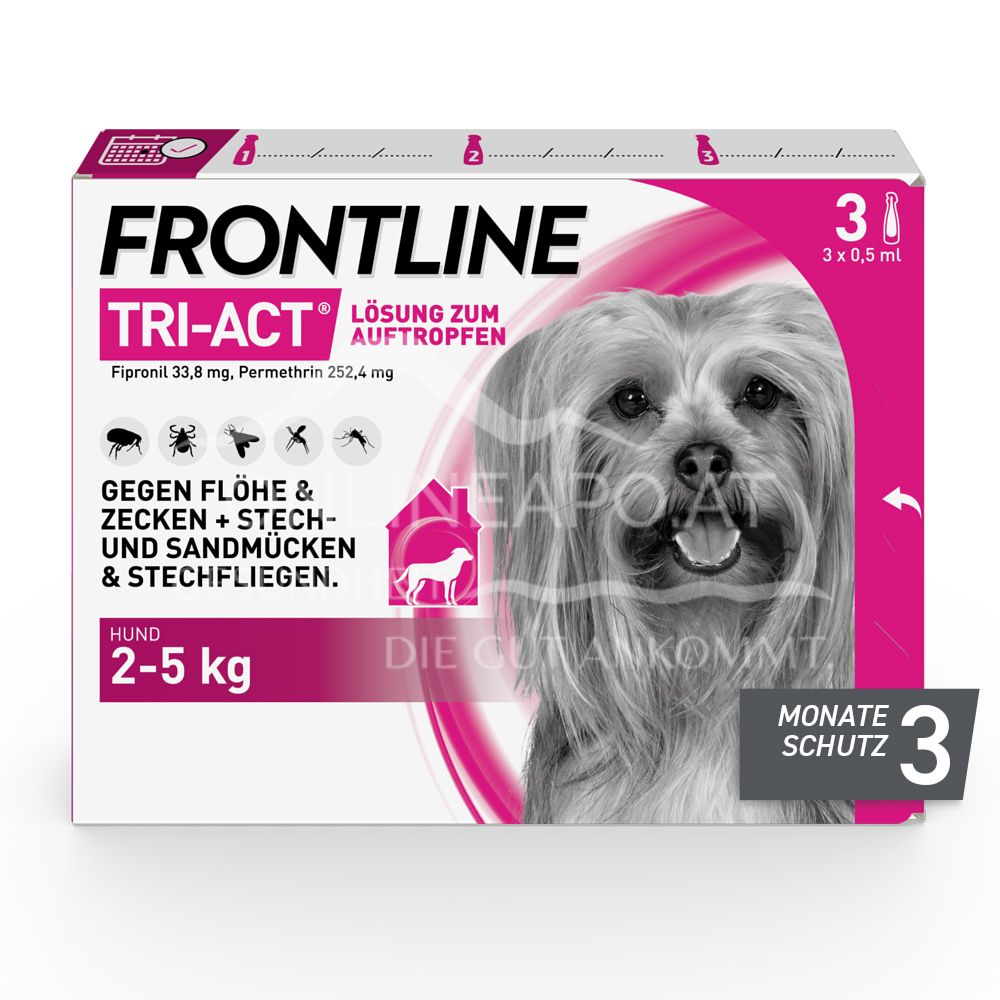 Frontline TRI-ACT® Lösung zum Auftropfen für Hunde 2 - 5 kg 