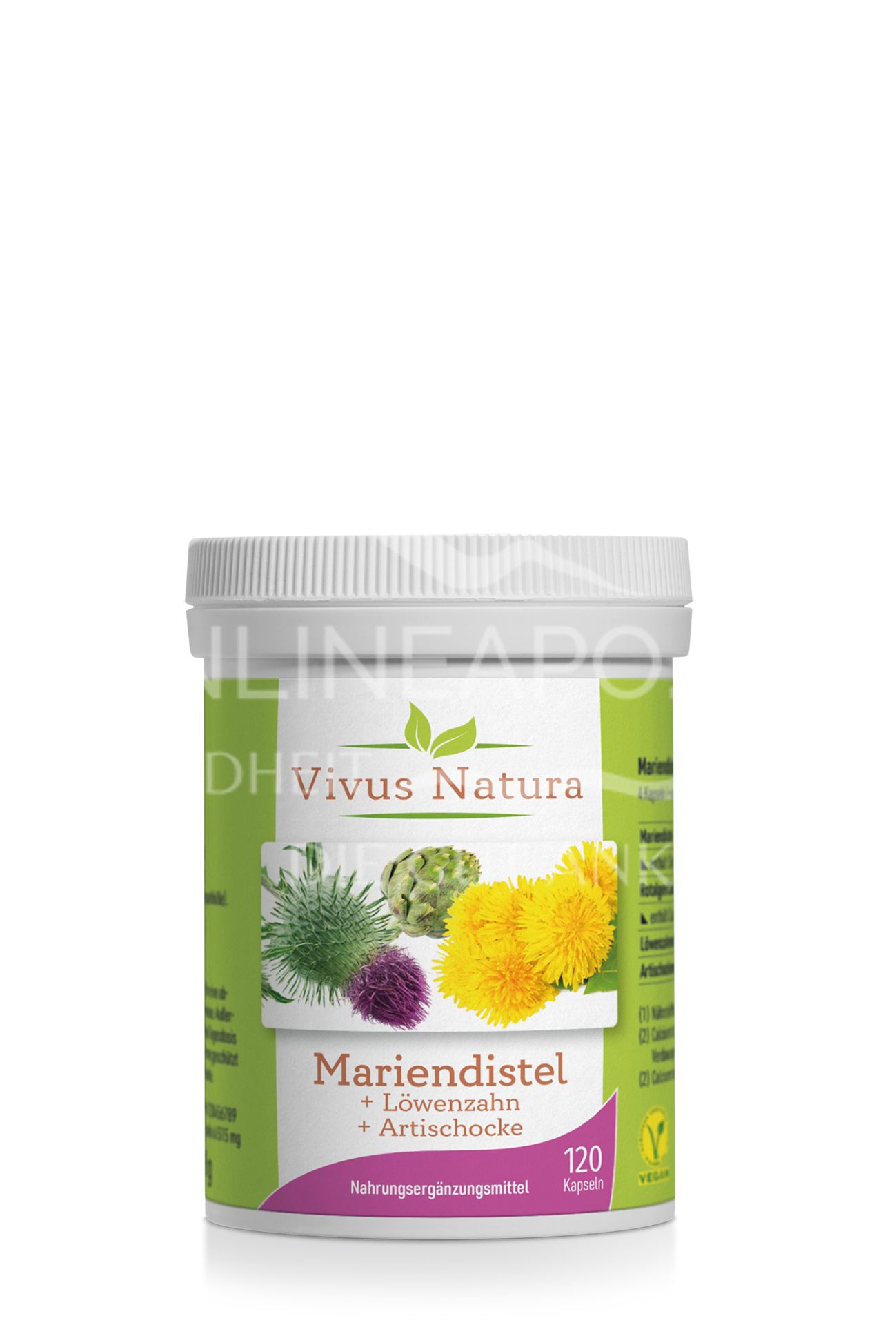 Vivus Natura Mariendistel + Löwenzahn + Artischocke Kapseln