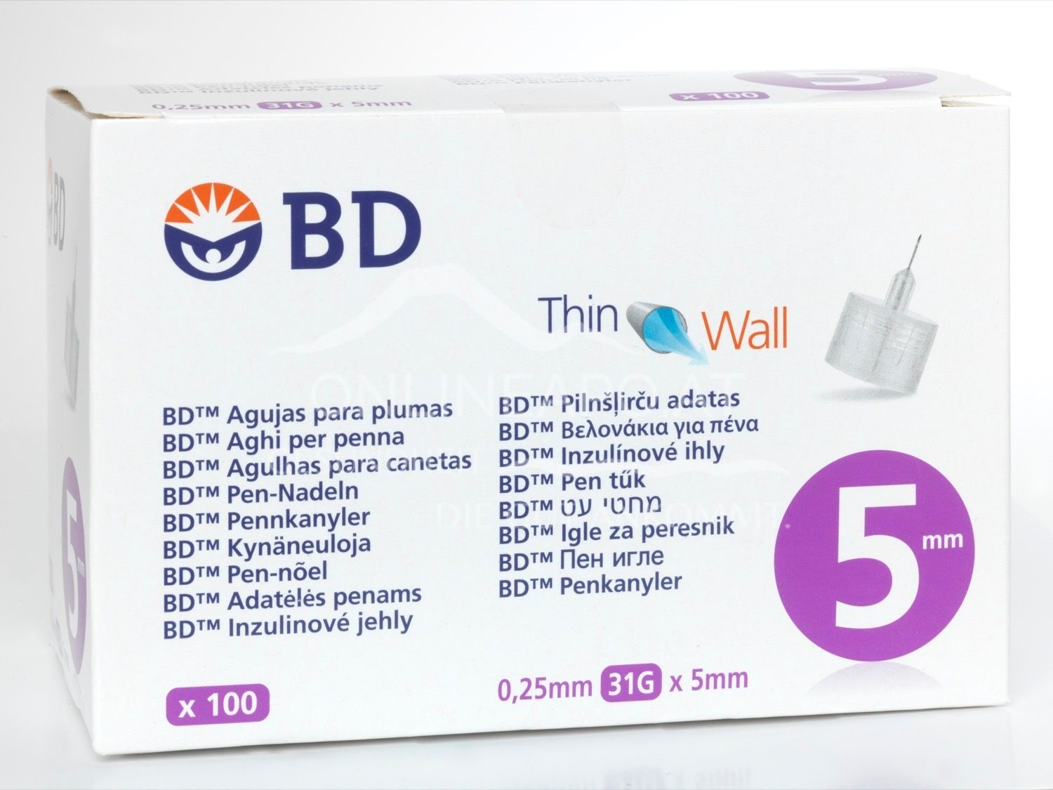 BD Micro-Fine Ultra™ Pen-Nadeln, 31 G, 0,25 x 5 mm