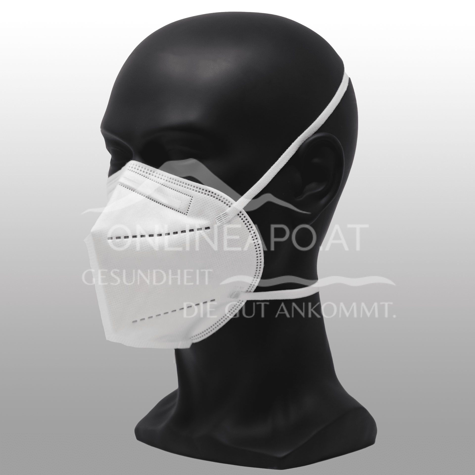 Moonlex FFP2 Atemschutzmaske (5-lagig) ohne Ventil, weiß