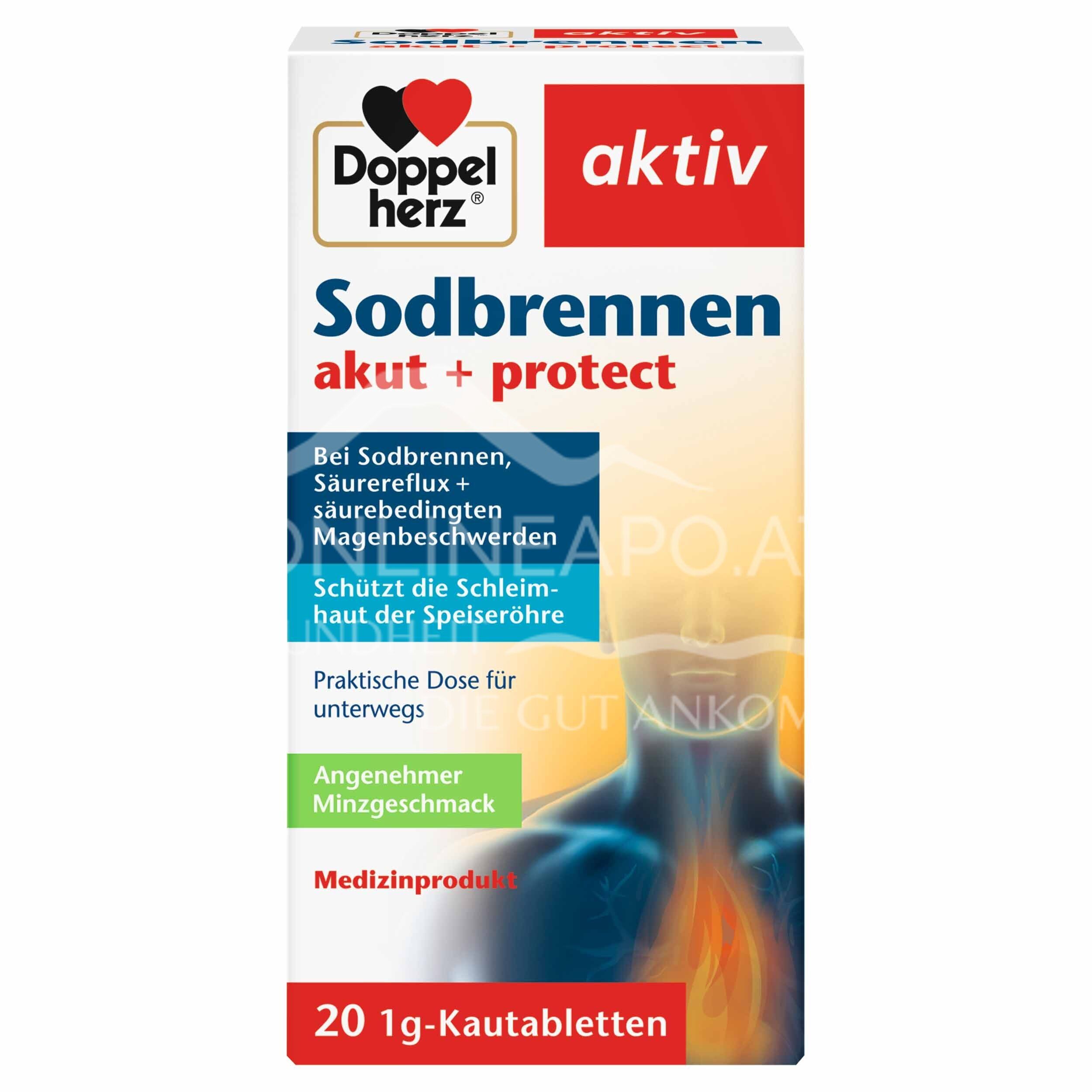Doppelherz aktiv Sodbrennen akut + protect Kautabletten