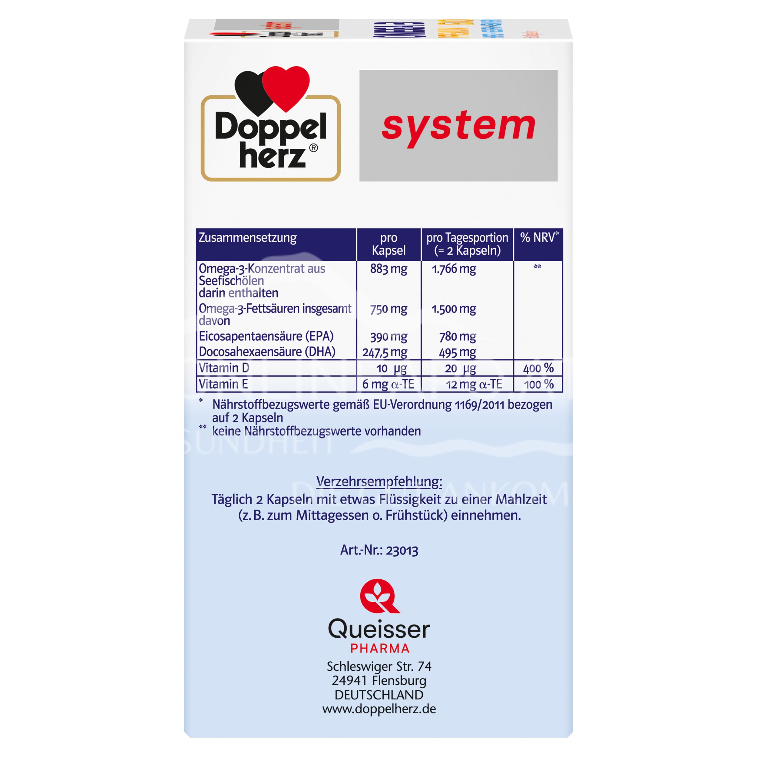 Doppelherz system OMEGA-3 PREMIUM 1500 HEART + BRAIN + DEFENCE capsules