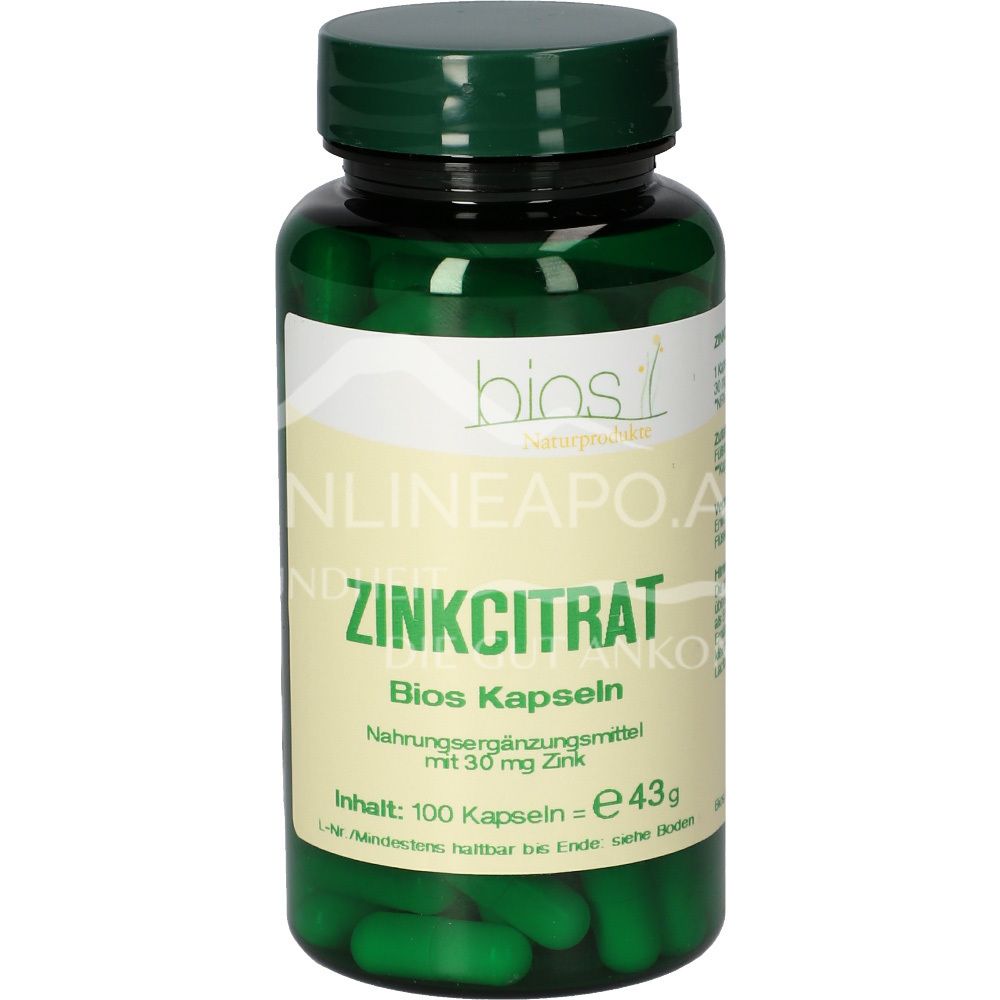 Bios Zinc Citrate (15 mg Zinc) Capsules