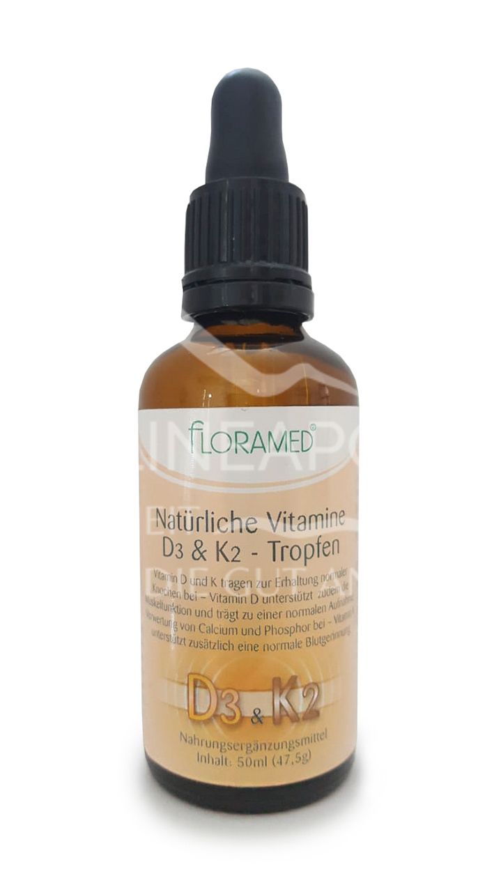 Floramed Natürliche Vitamine D3 & K2 Tropfen