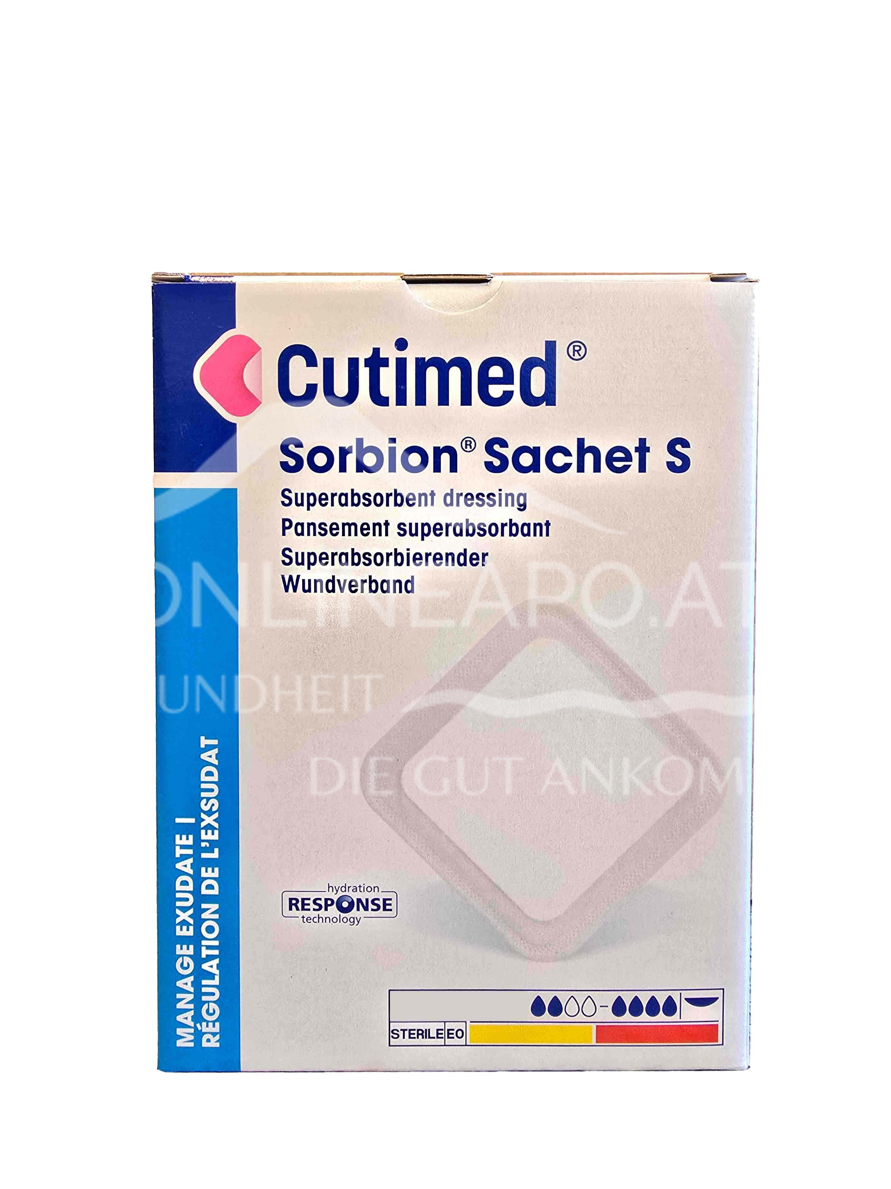 Cutimed® Sorbion® Sachet S Superabsorbierender Wundverband steril, 10 x 10 cm