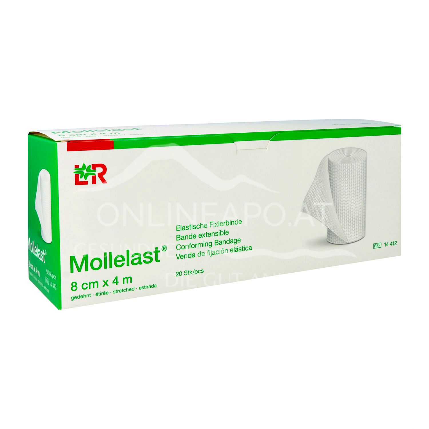 Mollelast® elastic fixation bandage, individually sealed, 8 cm x 4 m