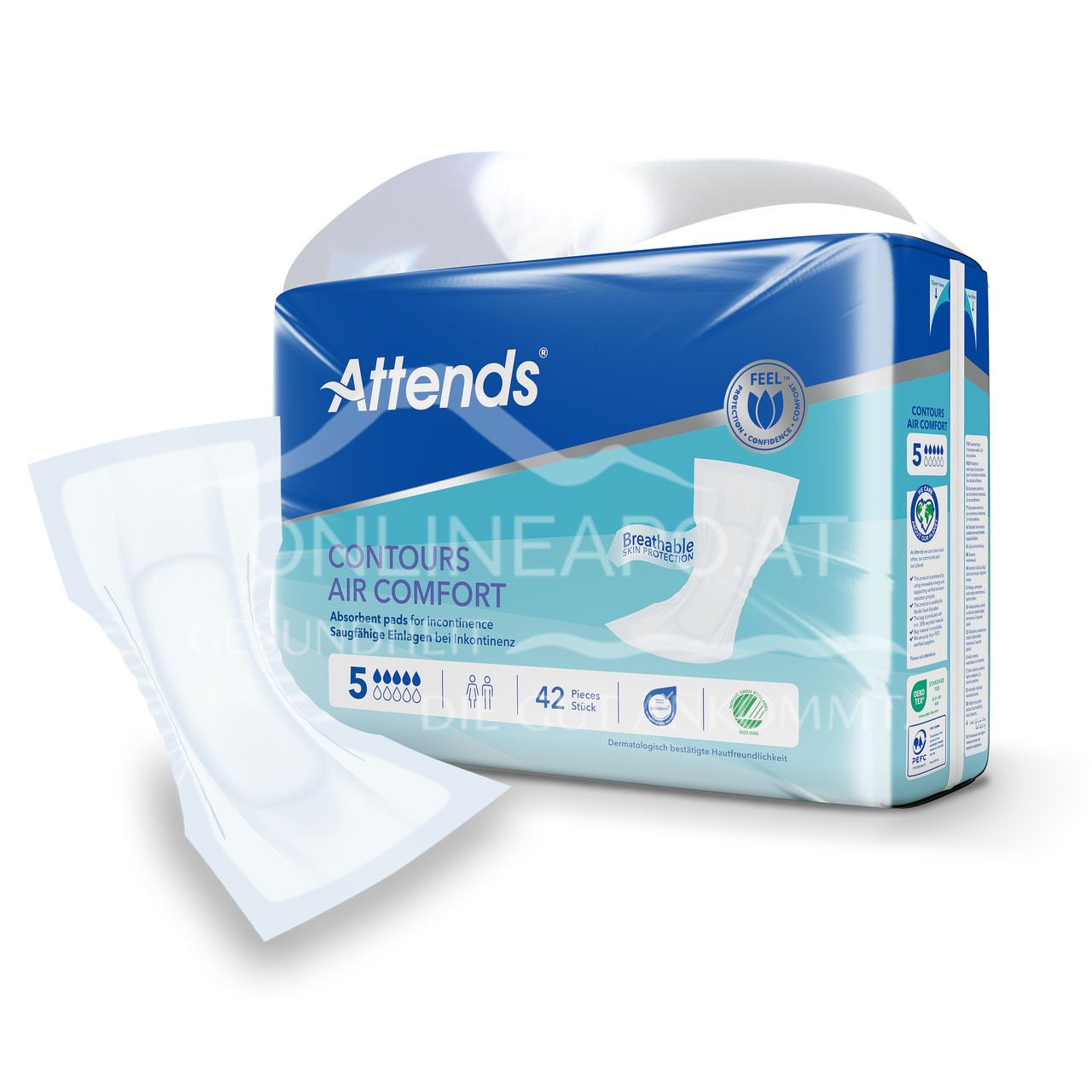 Attends Contours Air Comfort 5 Inkontinenz-Vorlagen