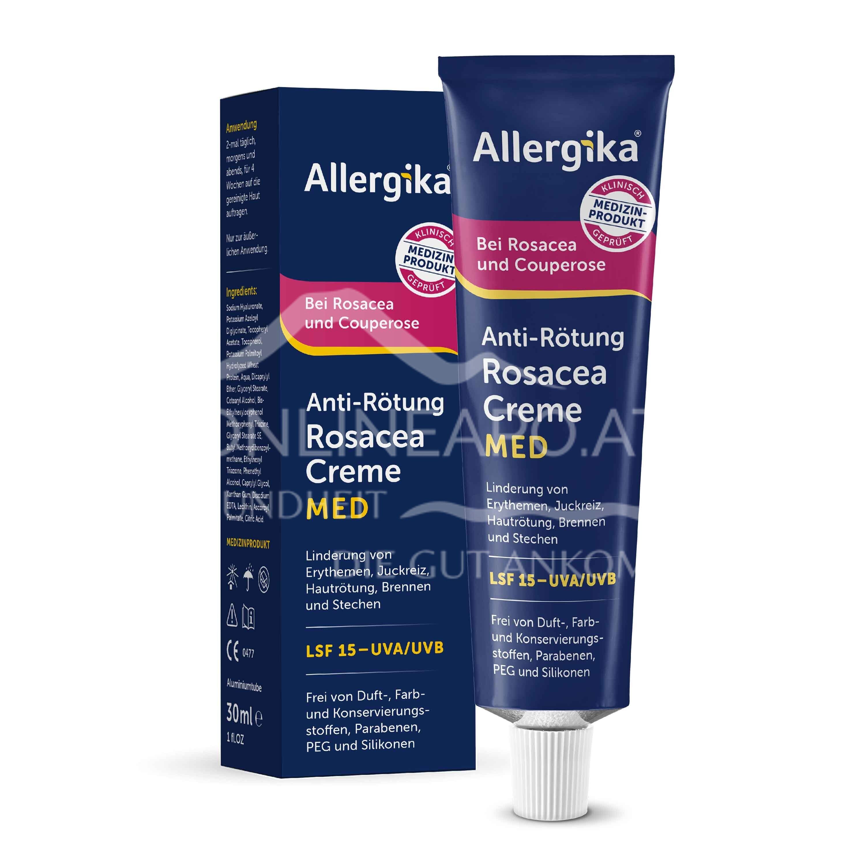 Allergika Anti-Rötung Rosacea Creme MED LSF 15 | bei Rötungen & Couperose