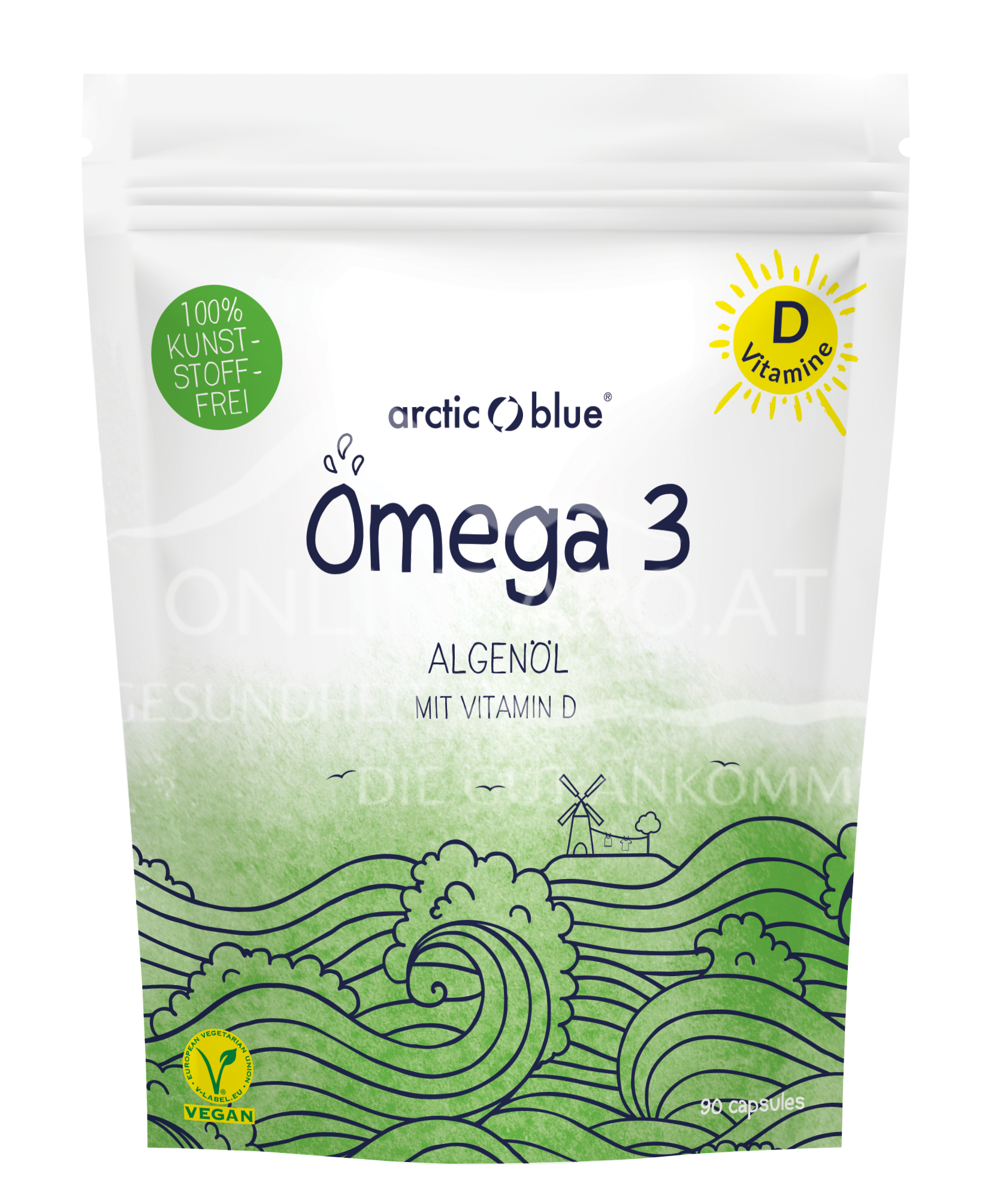 Arctic Blue OMEGA 3 ALGENOEL DHA VIT D KPS ARB 90ST