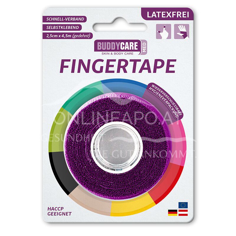 BUDDYCARE® MED Fingertape Purpur 2,5 cm x 4,5 m