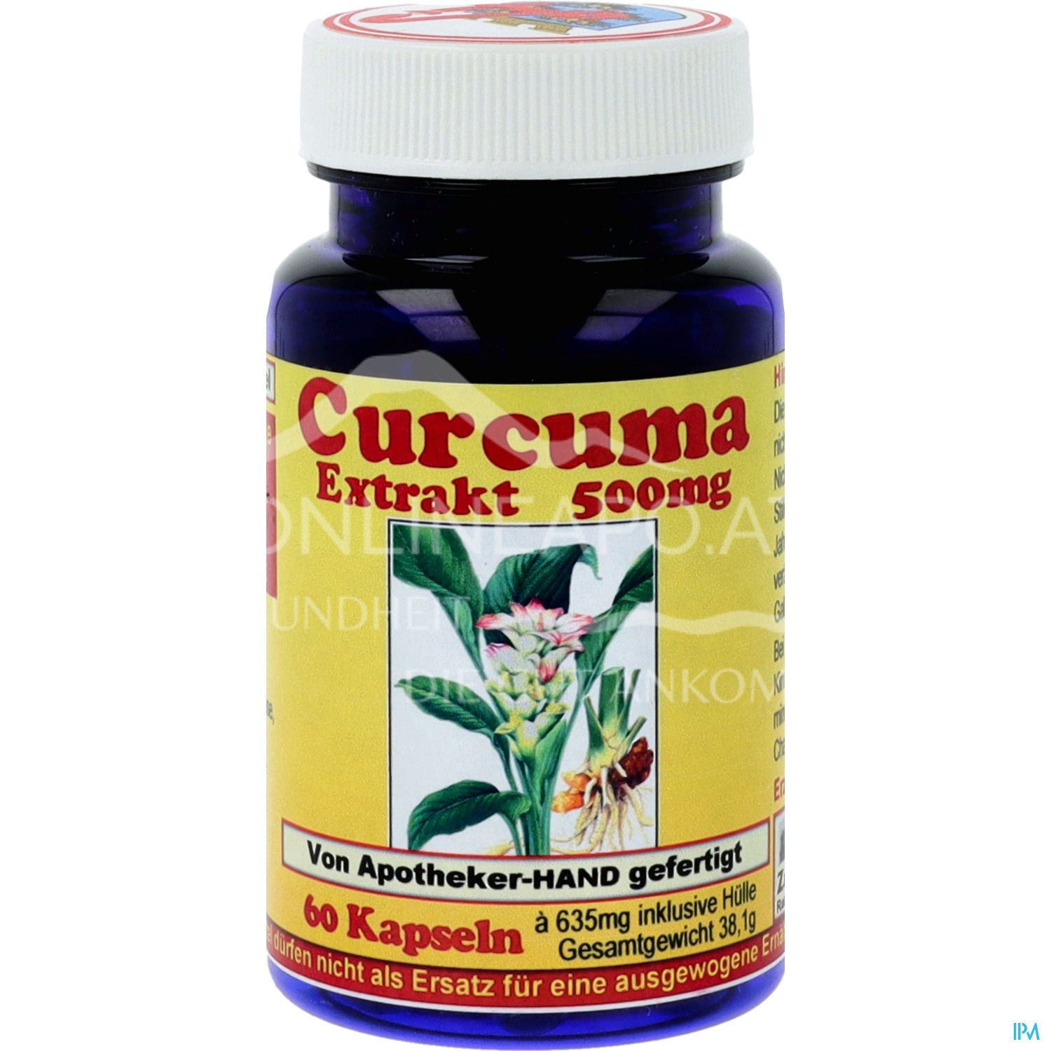 Curcuma Extrakt 500 mg Kapseln