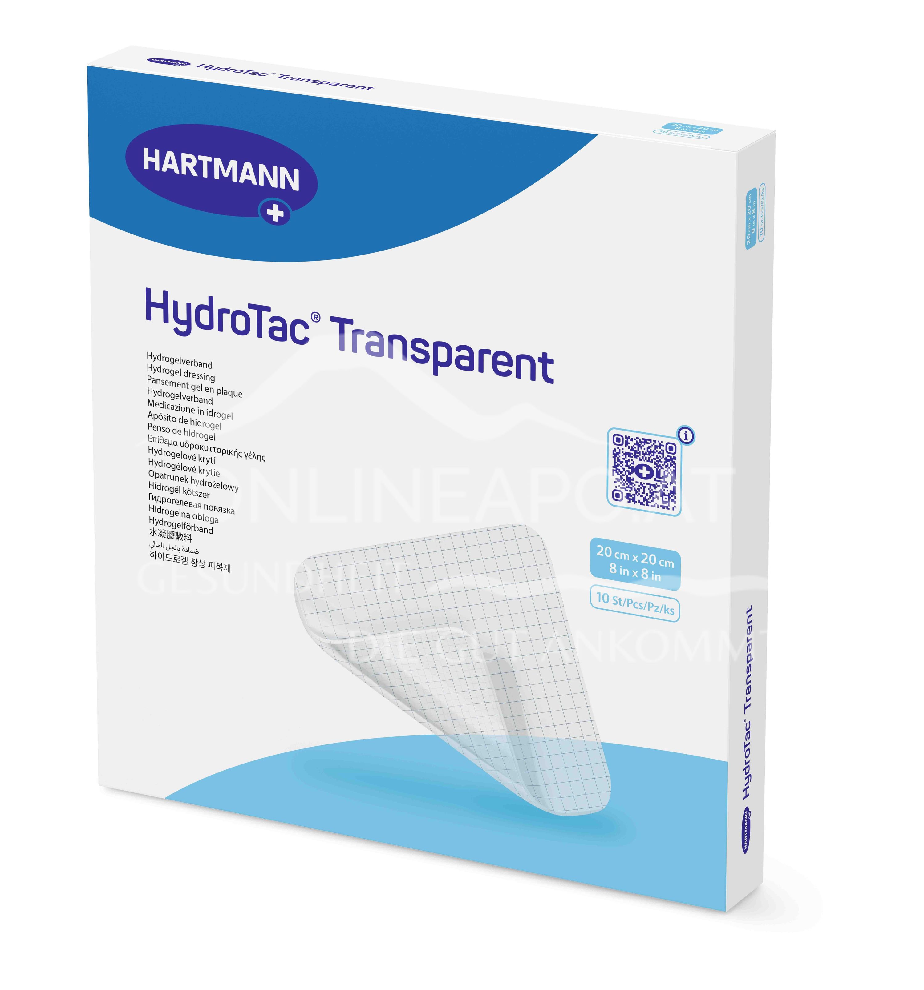 HydroTac® transparent hydrogel dressing sterile, 20 x 20 cm