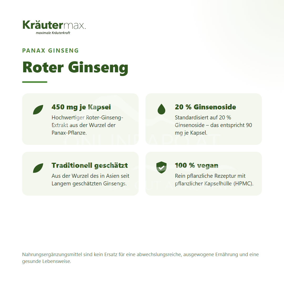 Kräutermax Roter Ginseng Kapseln