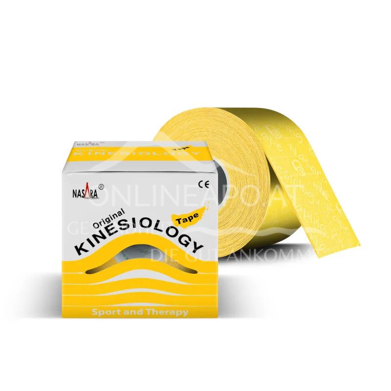 Nasara Kinesiologie Tape Gelb 5 cm x 5 m