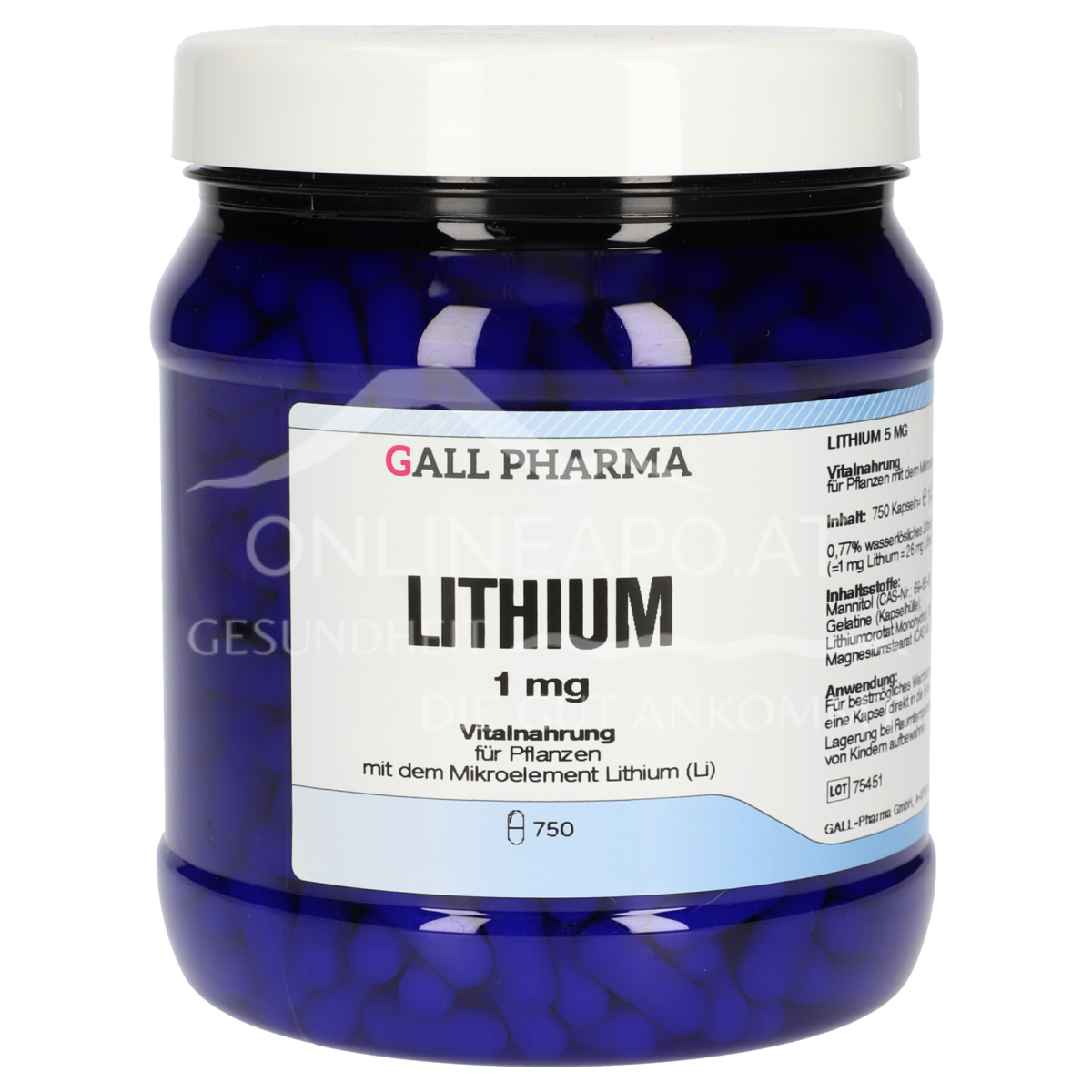 Gall Pharma Lithium 1 mg capsules