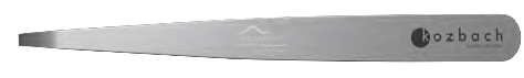 Kozbach Pharma 123R Haarpinzette, abgew., gerade silbermatt, rostfrei, 9,5 cm