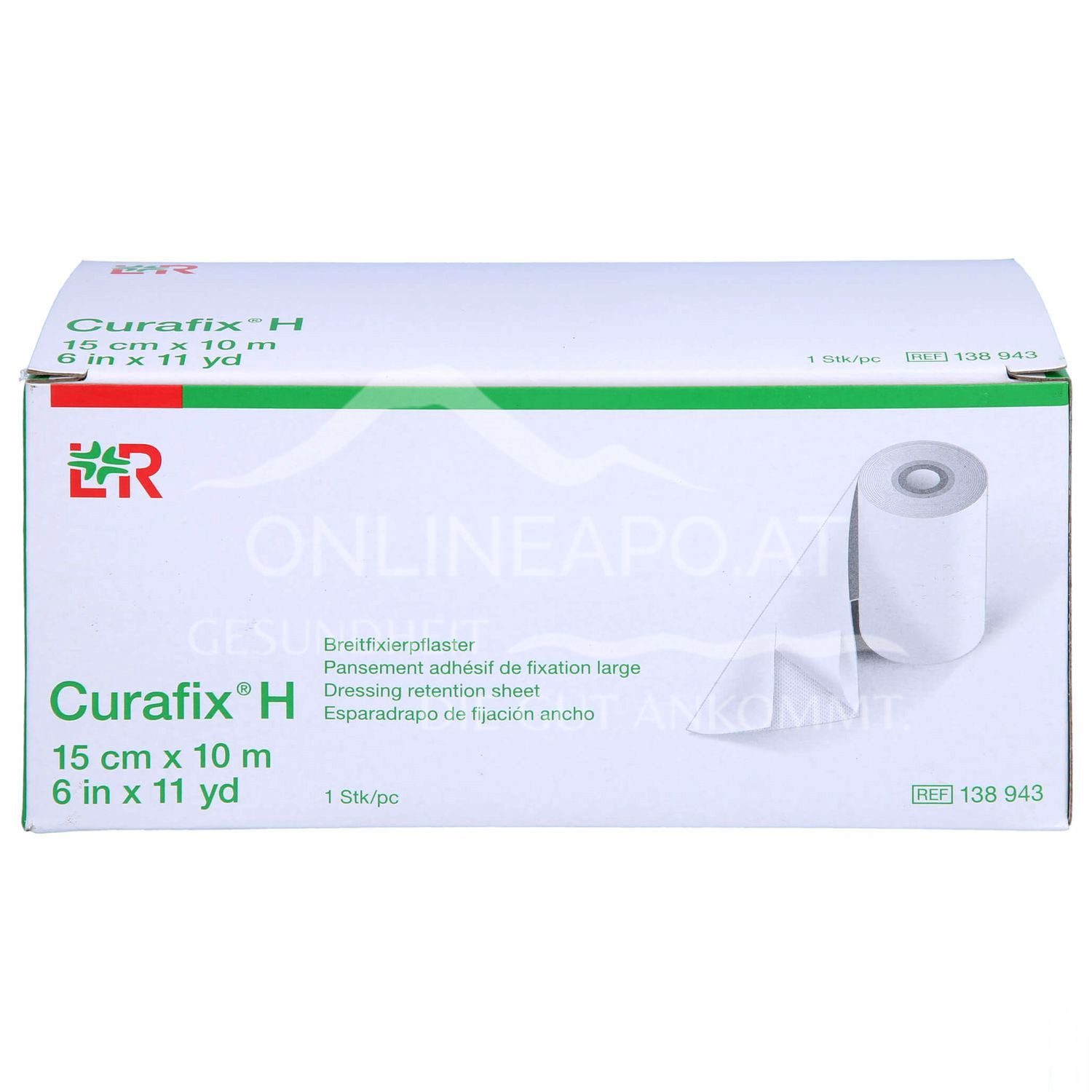 Curafix® H Wide Adhesive Plaster, roll, 15 cm x 10 m