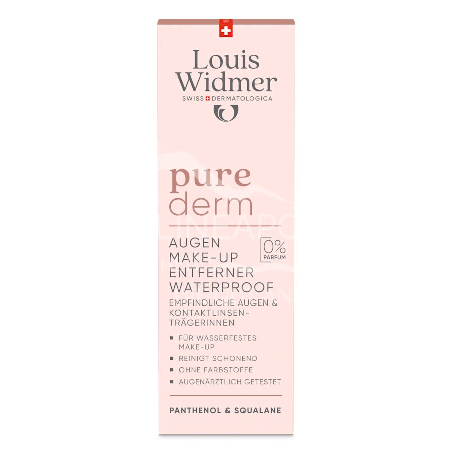 Louis Widmer purederm Augen Make-up Entferner Waterproof - ohne Parfum