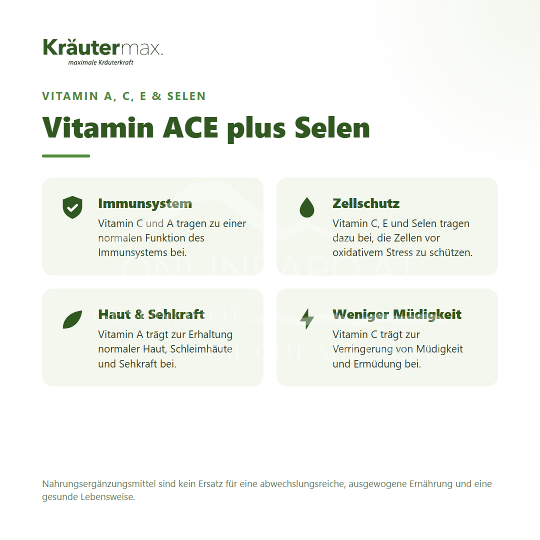 Kräutermax Vitamin ACE & Selen Kapseln