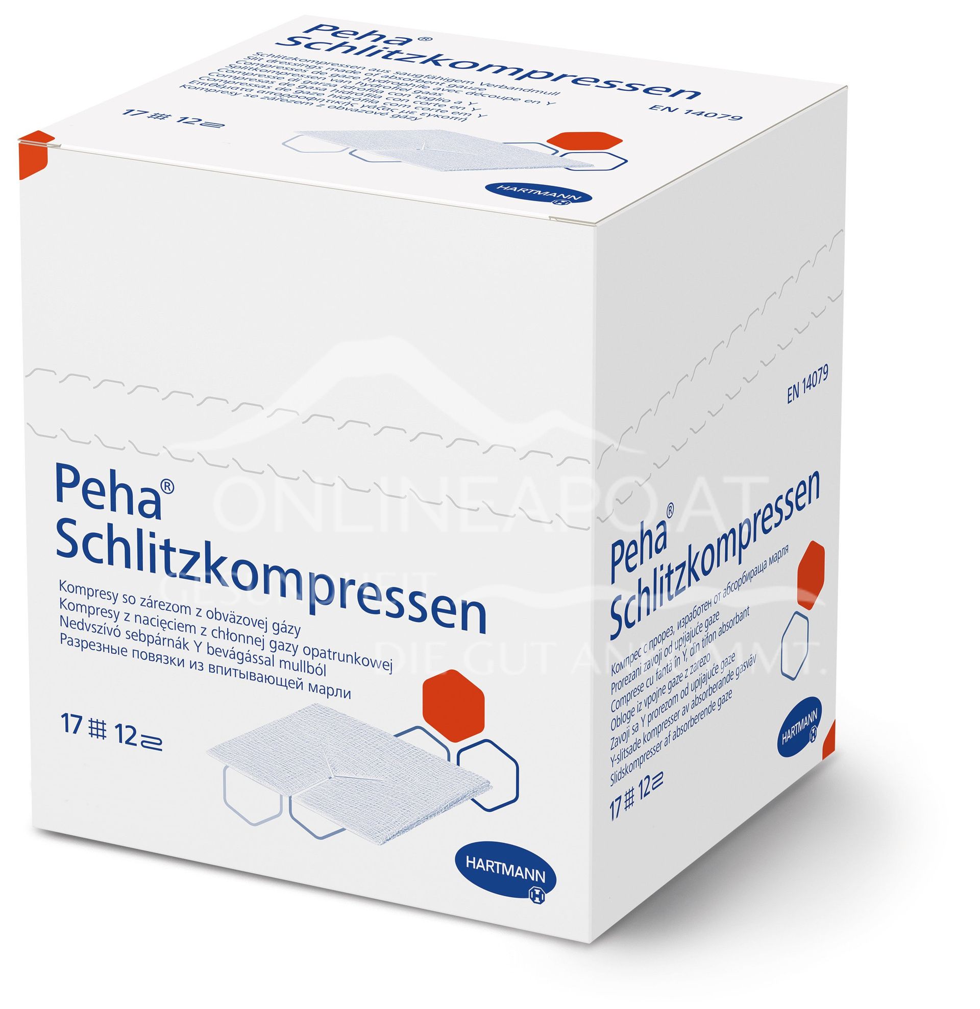 Peha® slit compresses sterile, 10 x 10 cm, 20 x 2 pieces