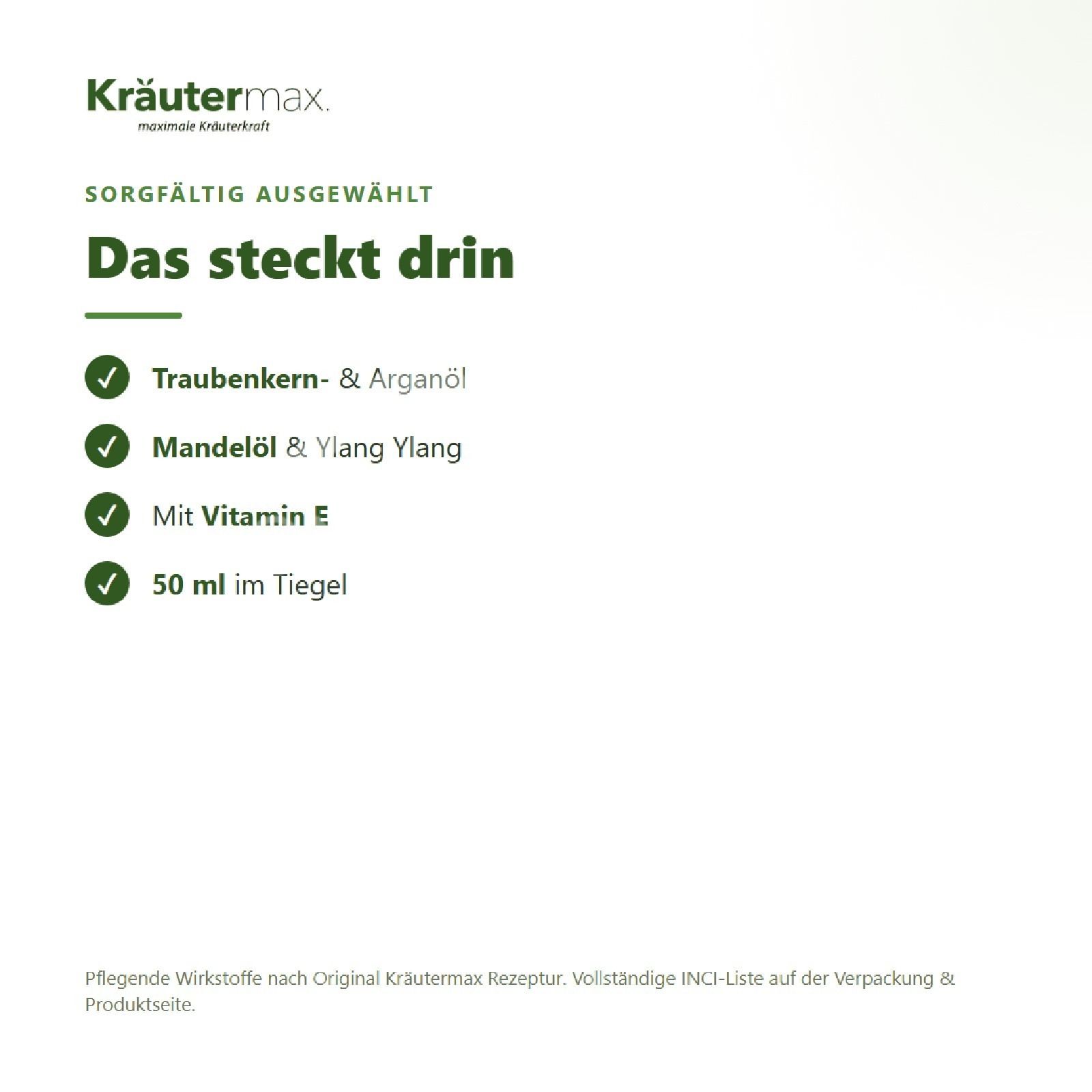 Kräutermax Traubenkernöl Creme Gesichtscreme