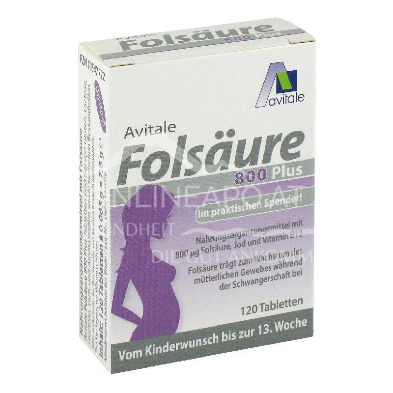 Avitale Folsäure 800 Plus Tabletten