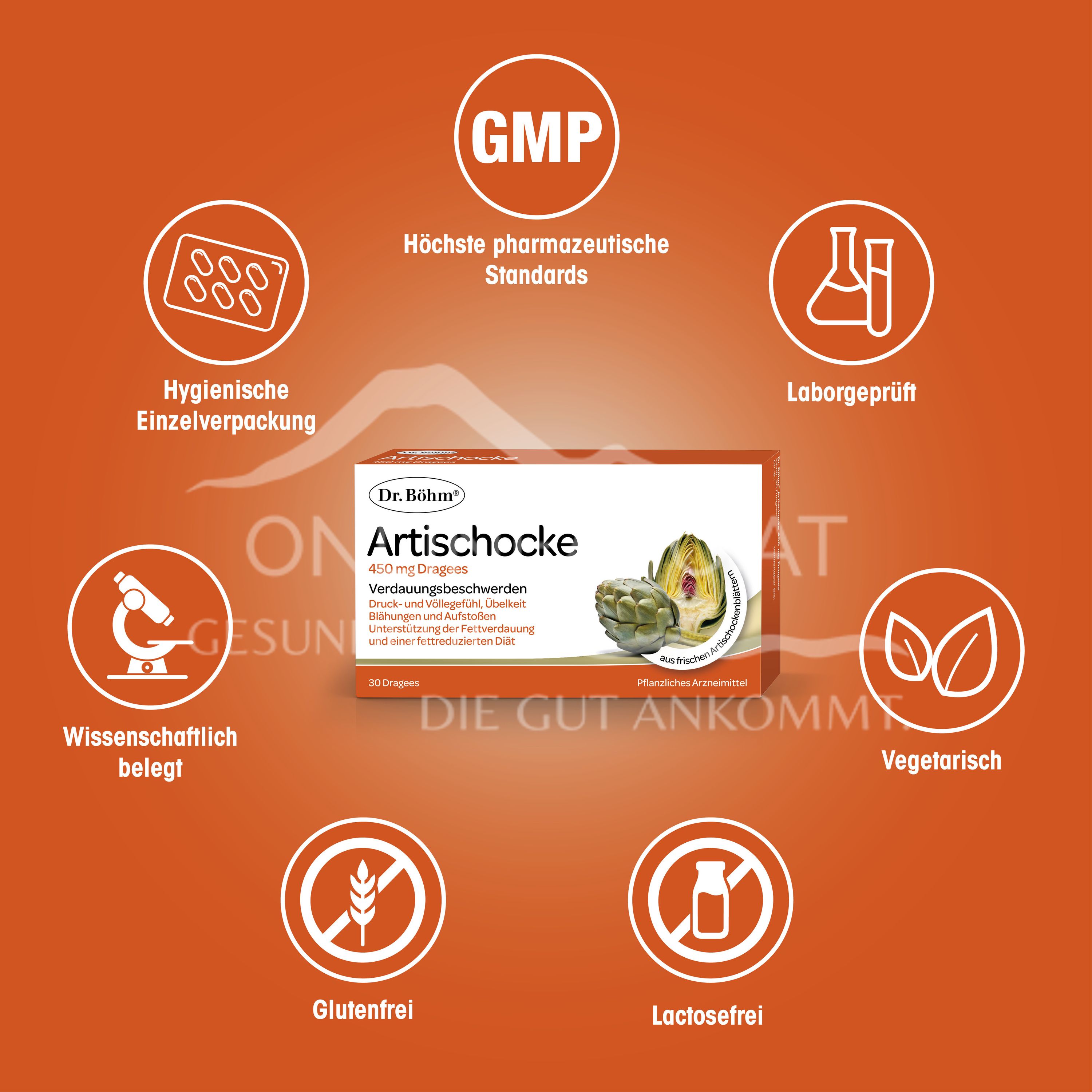 Dr. Böhm® Artischocke 450 mg Dragees