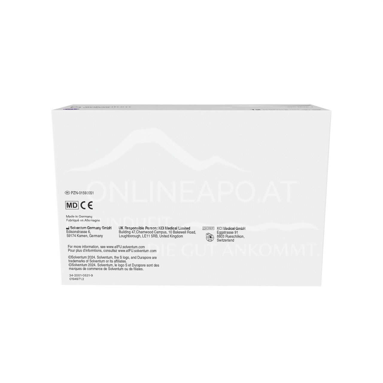 Solventum™ Durapore™ Kunstseidenpflaster, 1538-1, 2,5 cm x 9,1 m