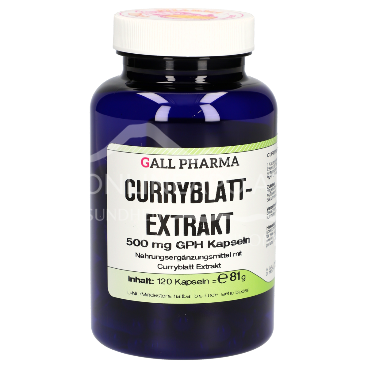Gall Pharma curry leaf extract 500 mg capsules