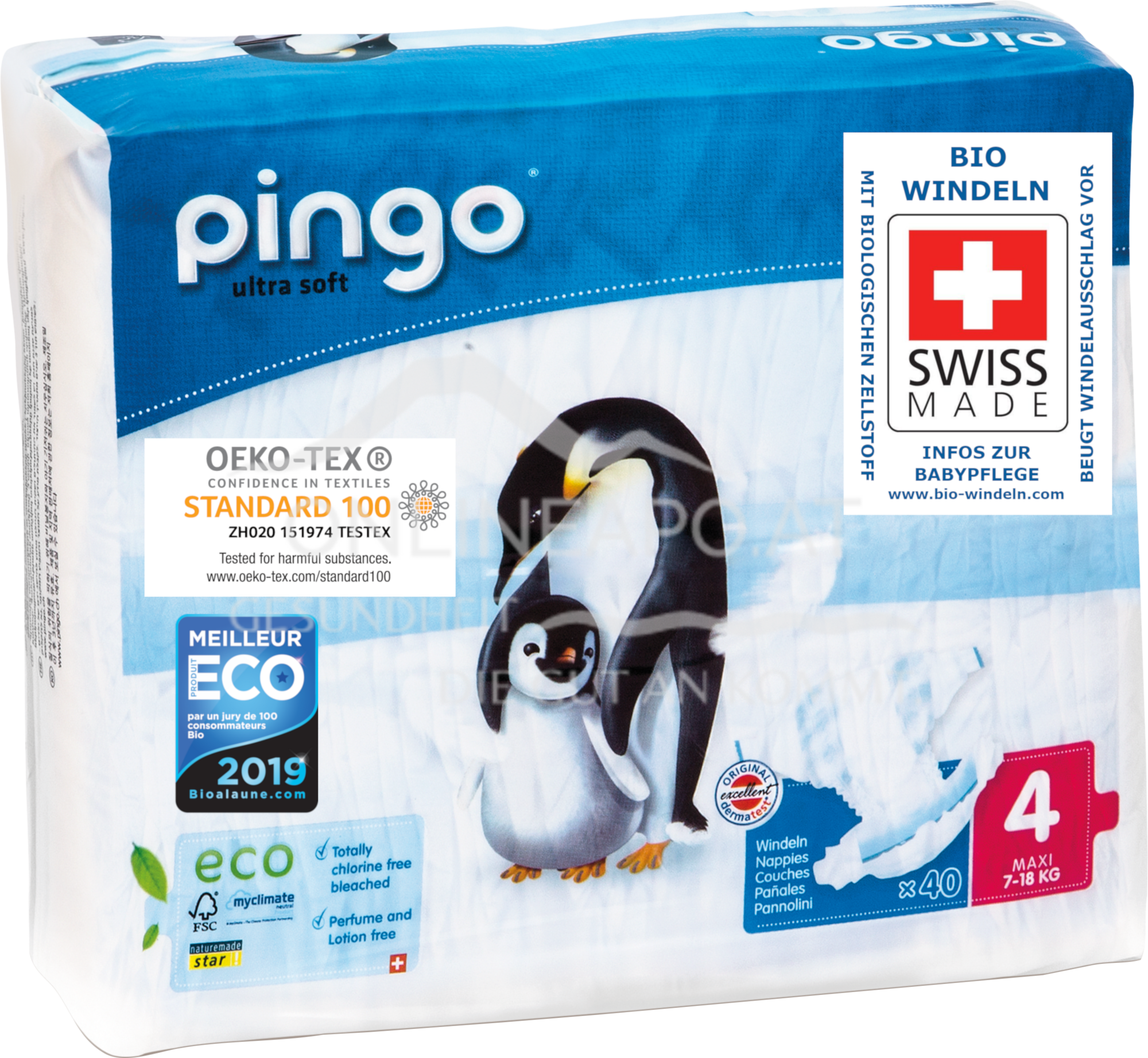 Bio Windeln Maxi 7-18kg Pinguin – Pingo Swiss