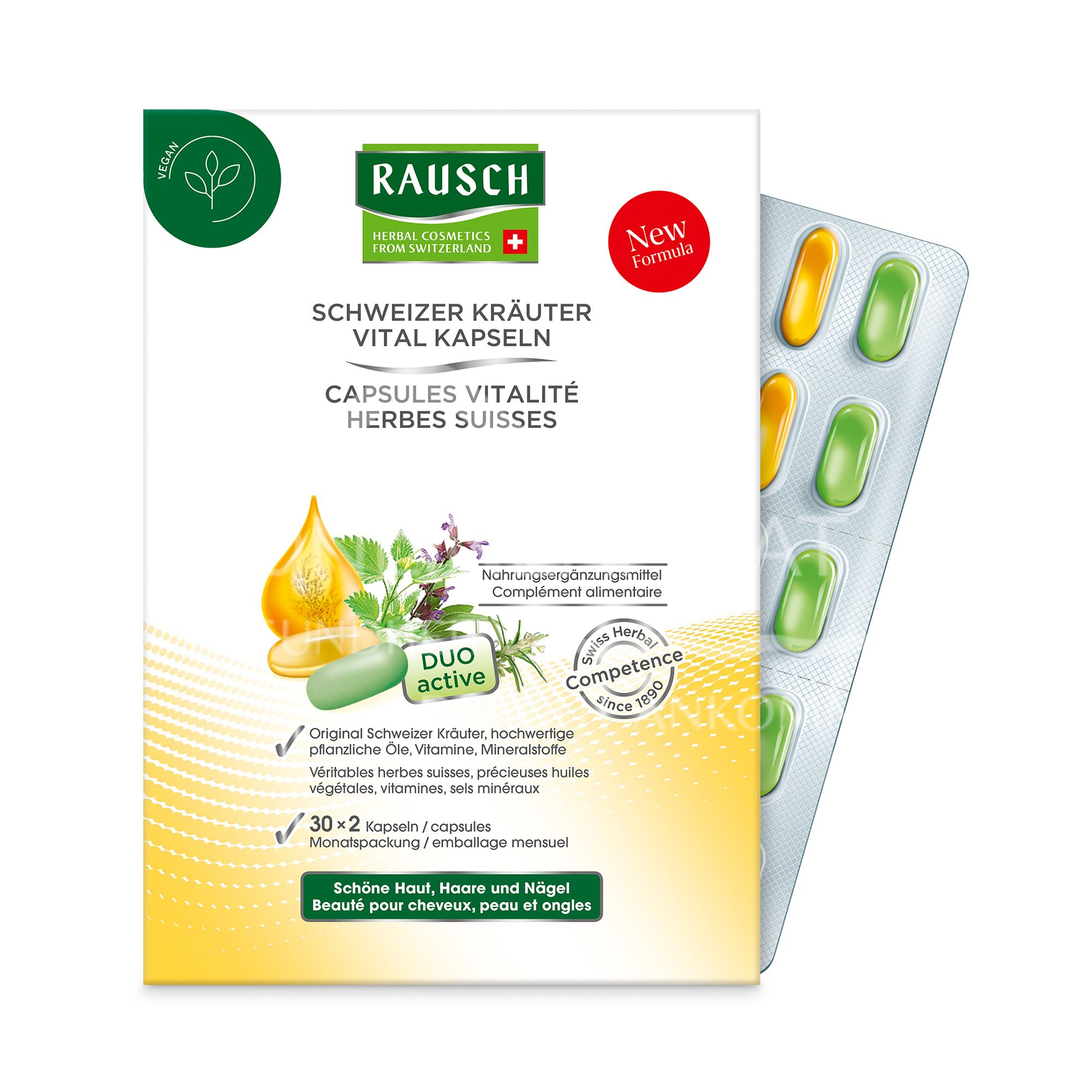 RAUSCH Swiss Herbal Vitality Capsules monthly pack