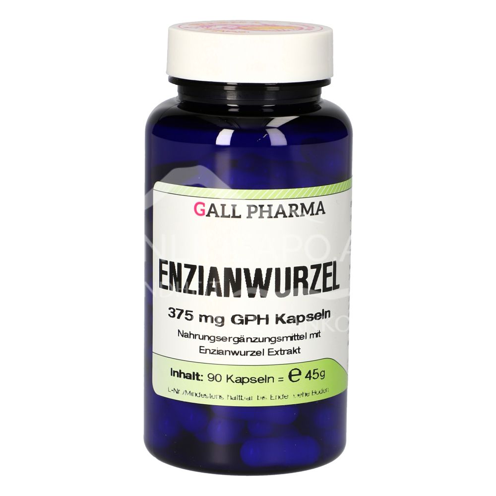 Gall Pharma Gentian root 375 mg capsules