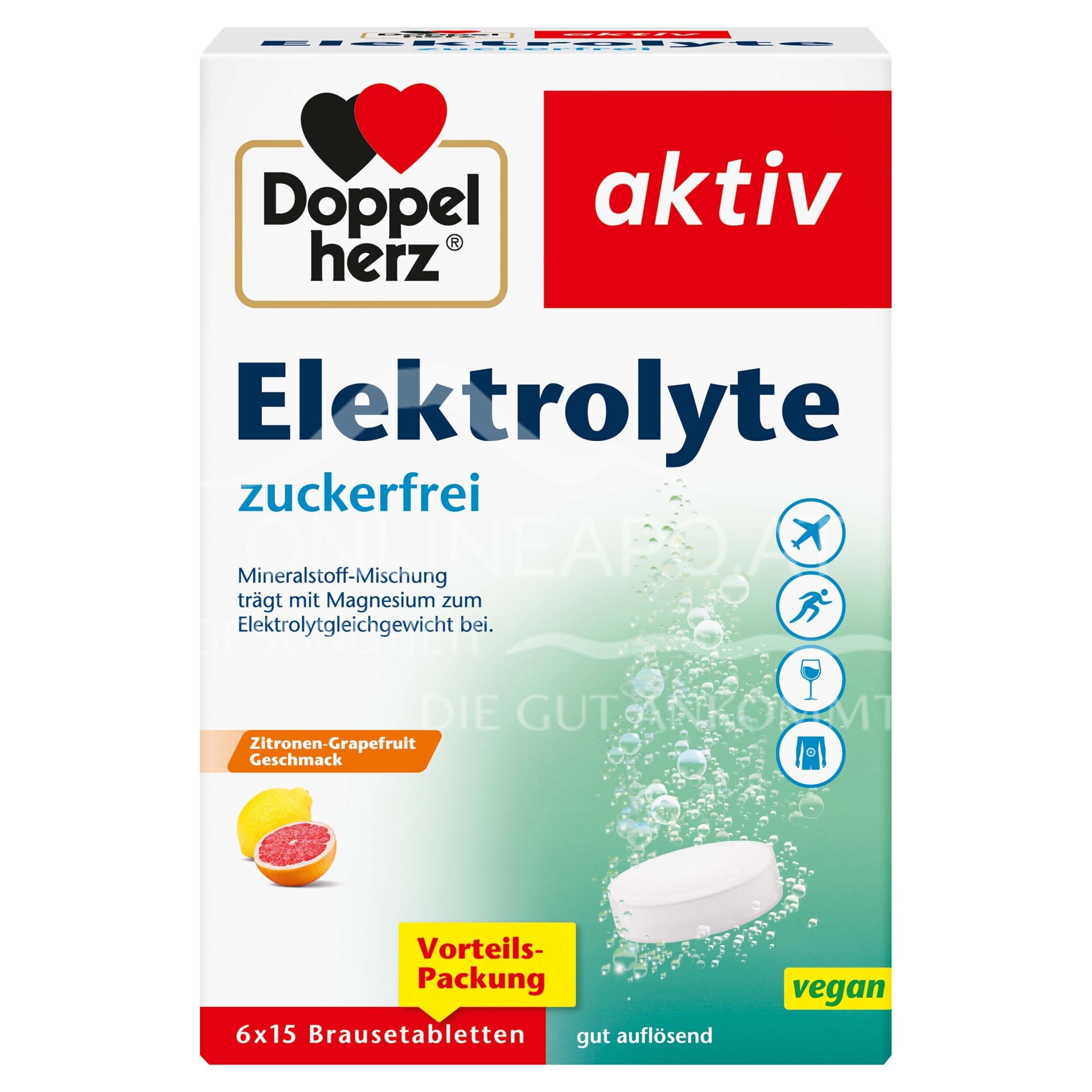 Double Heart Active Electrolyte Effervescent Tablets - Sugar-free