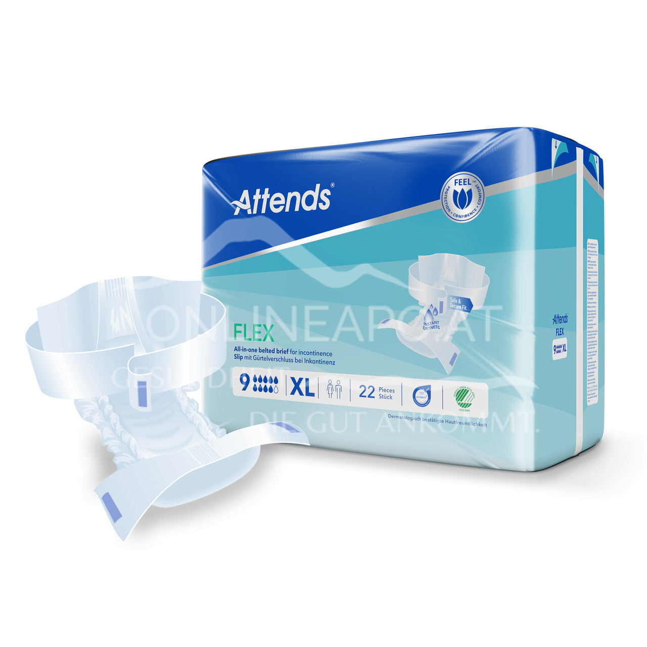 Attends Flex 9 XL - Briefs with belt fastener for incontinence