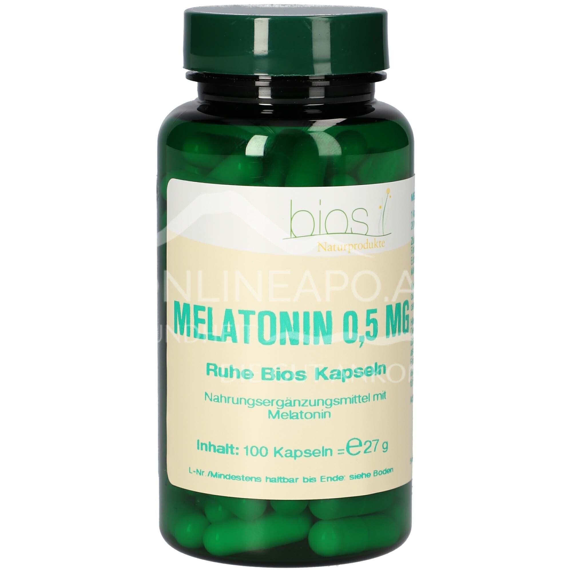 Bios Melatonin Ruhe 0,5 mg Kapseln