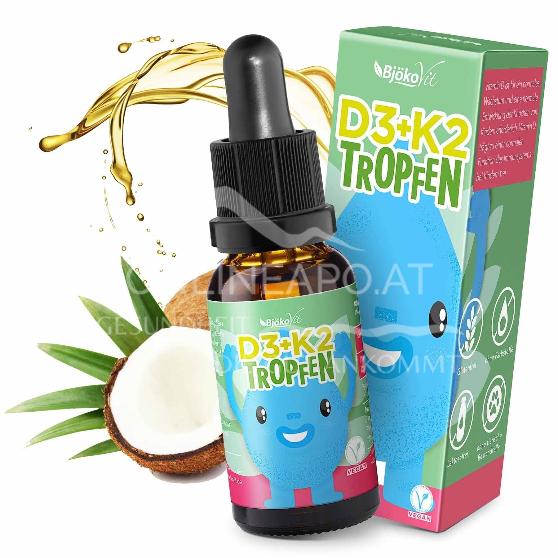 BjökoVit Vitamin D3 + K2-Tropfen für Kinder (vegan)
