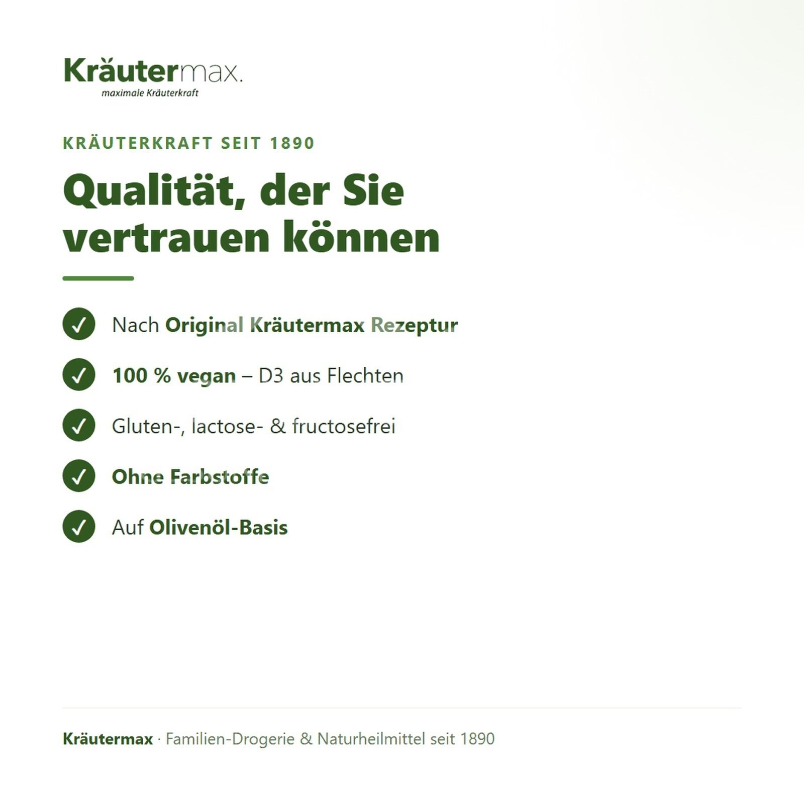 Kräutermax Vitamin D3 IE 800 Vegan Tropfen