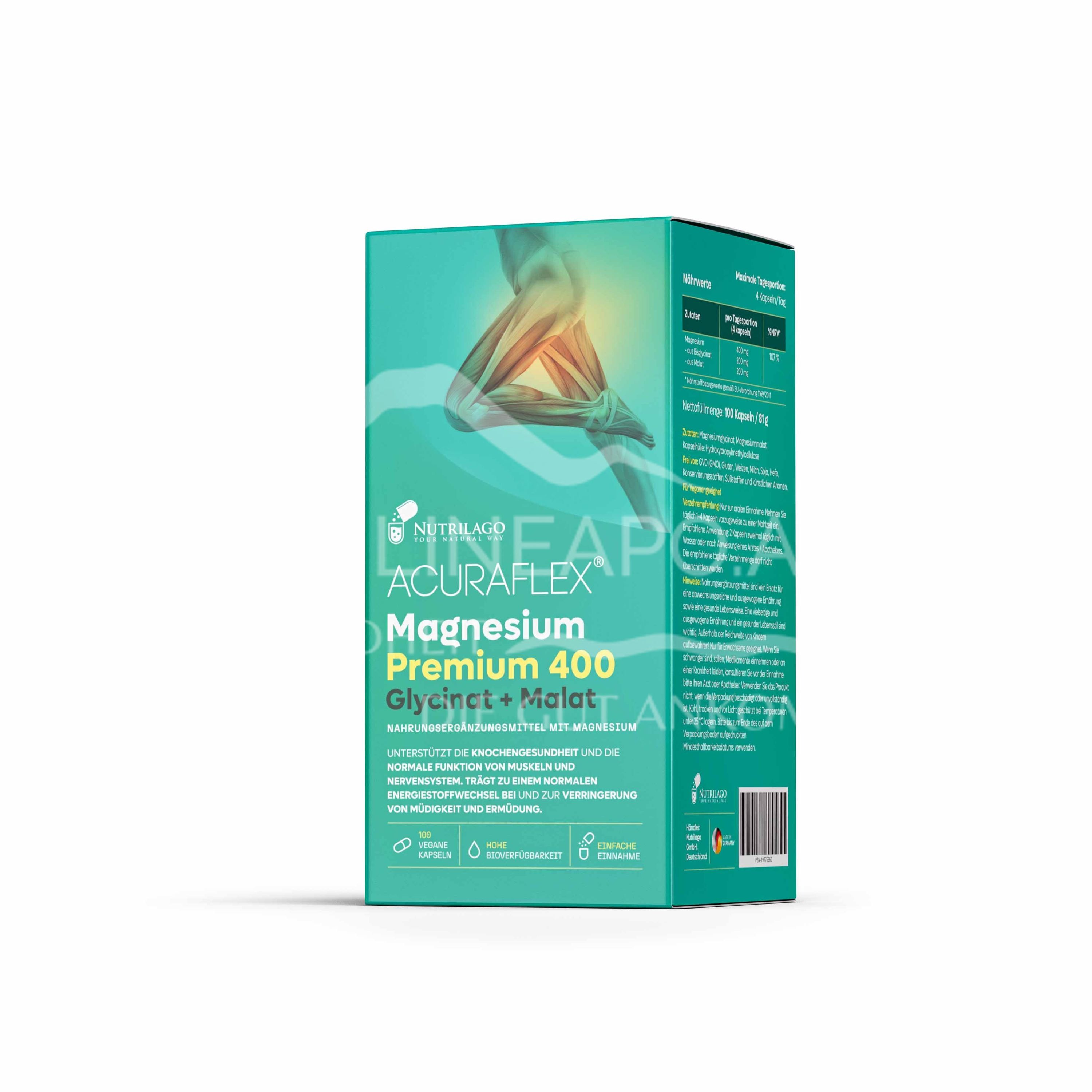 ACURAFLEX® Magnesium Premium 400 Glycinat + Malat Kapseln