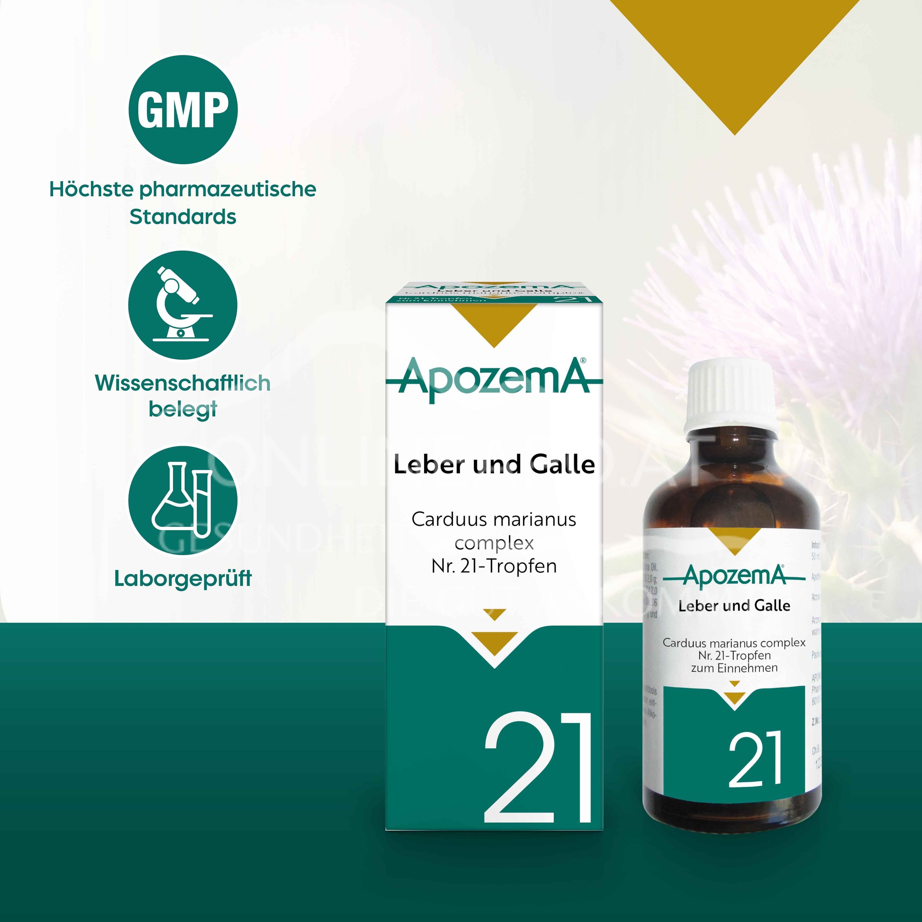 Apozema® Leber und Galle Carduus marianus complex Nr. 21 Tropfen zum Einnehmen