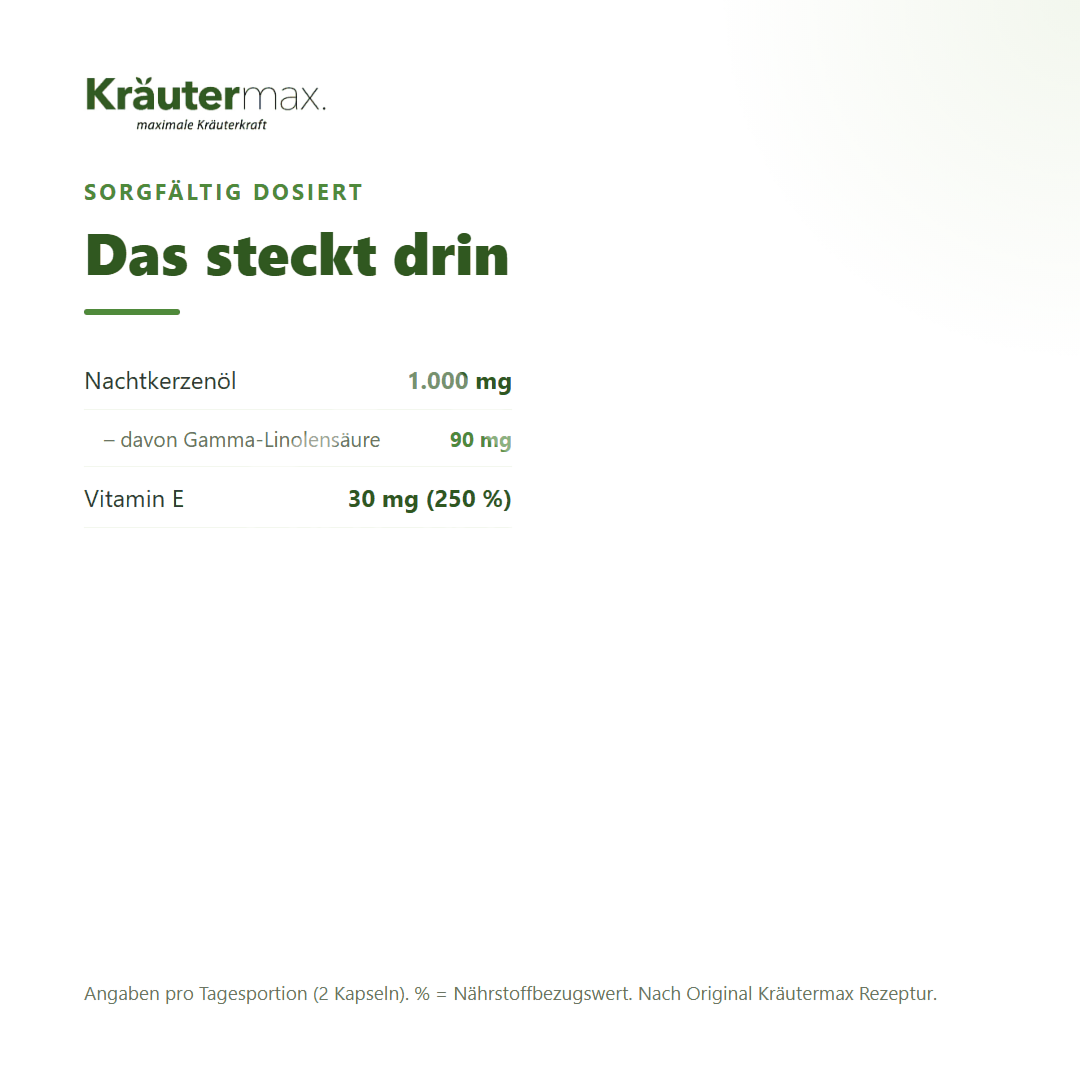 Kräutermax Nachtkerzenöl Kapseln