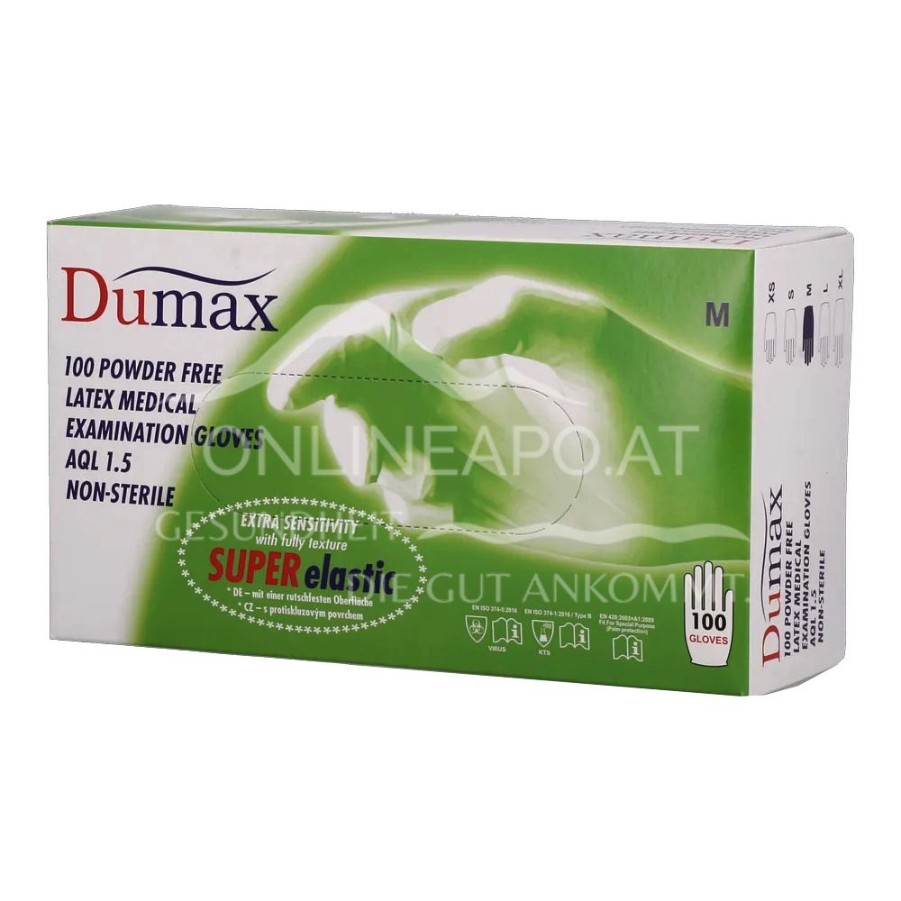 Dumax Latex Untersuchungshandschuhe puderfrei - Medium