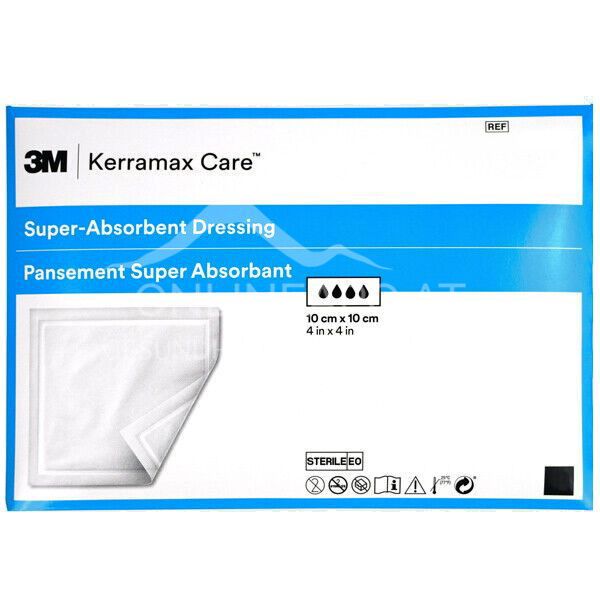 3M™ Kerramax Care™ Superabsorbierende Wundauflage ohne Haftrand, steril, 10 x 10 cm