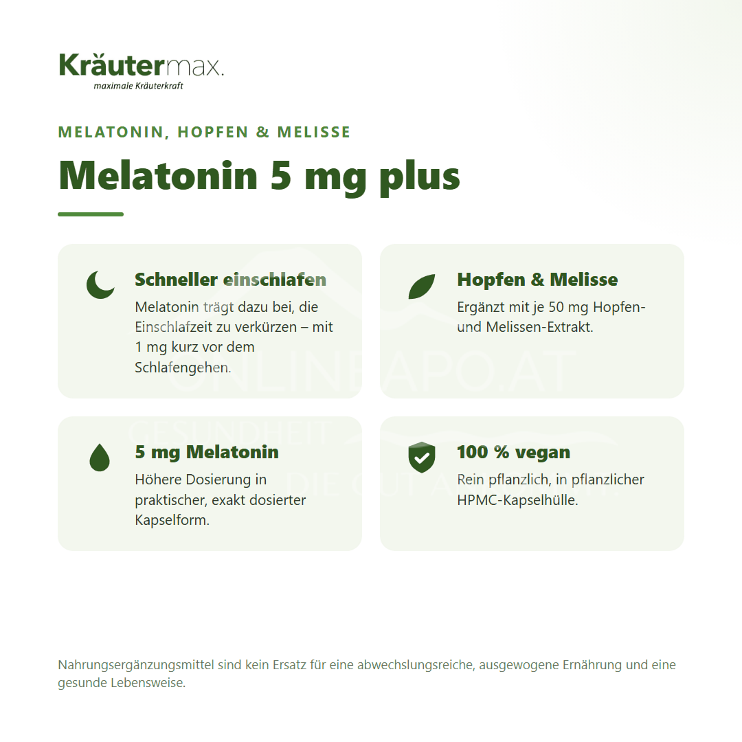 Kräutermax Melatonin 5 mg Kapseln