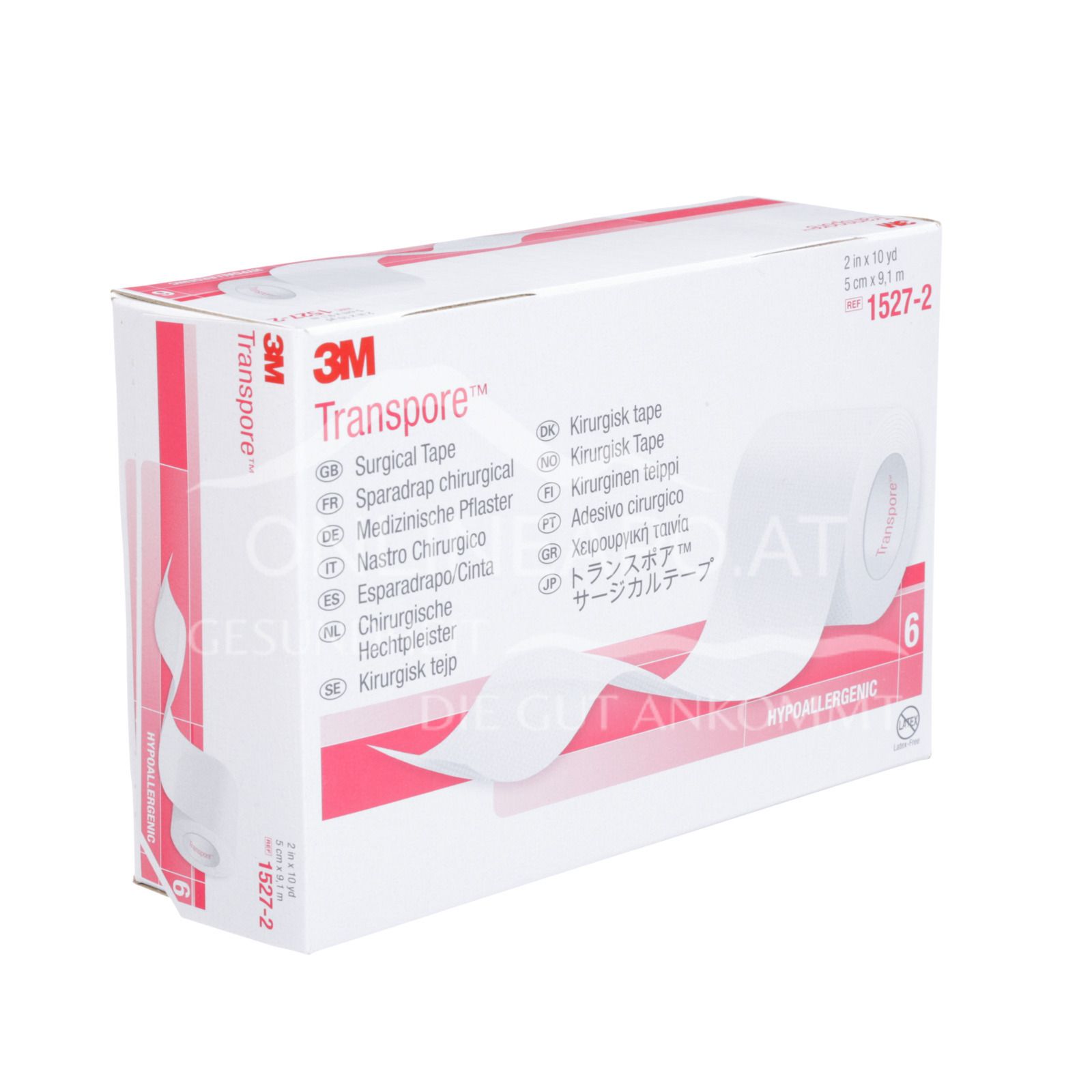 3M™ Transpore™ Kunststoffpflaster, 1527-2, 5 cm x 9,1 m