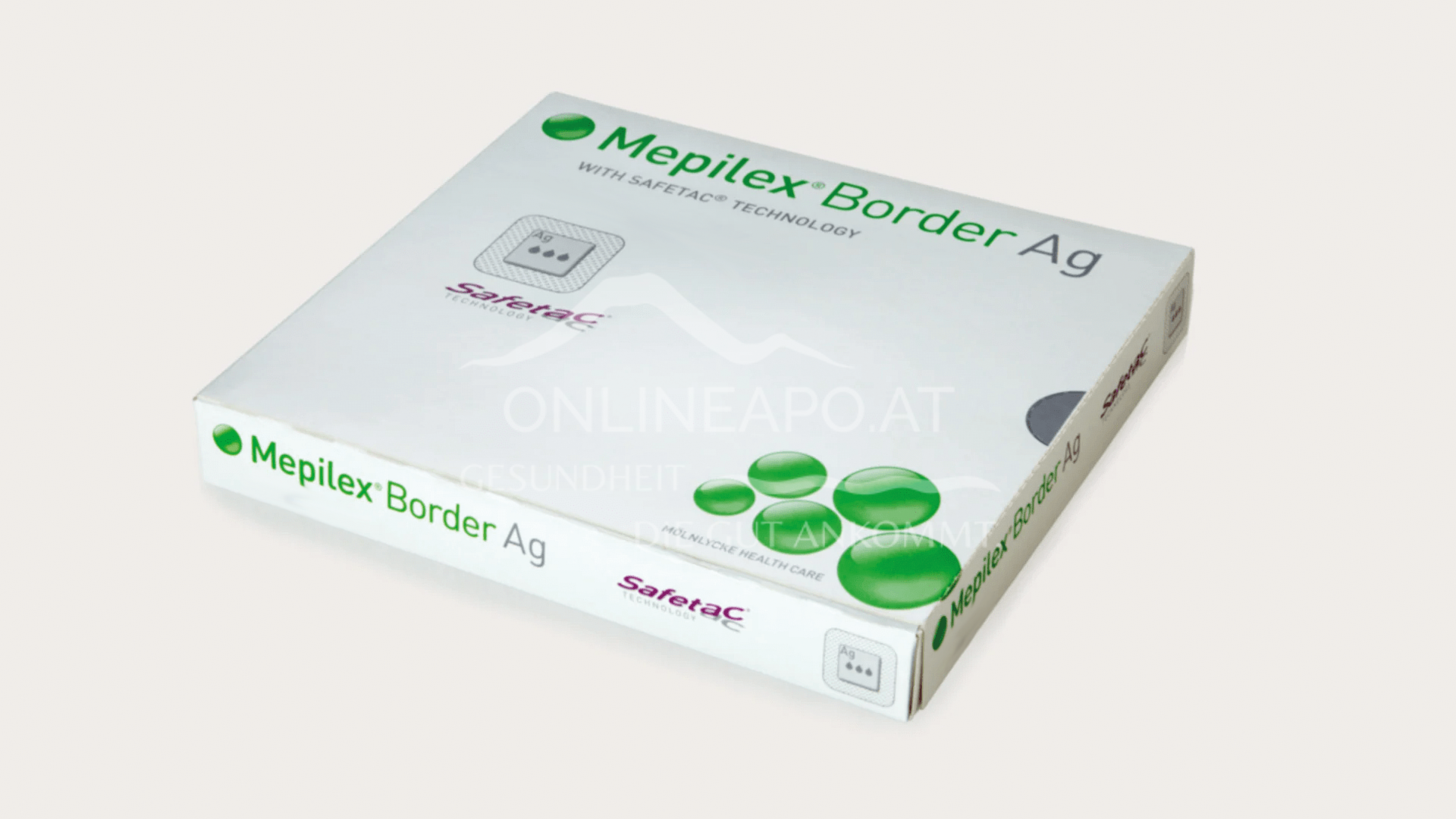 Mepilex® Border Ag mit Safetac® Technologie Schaumverband 7,5 x 7,5 cm