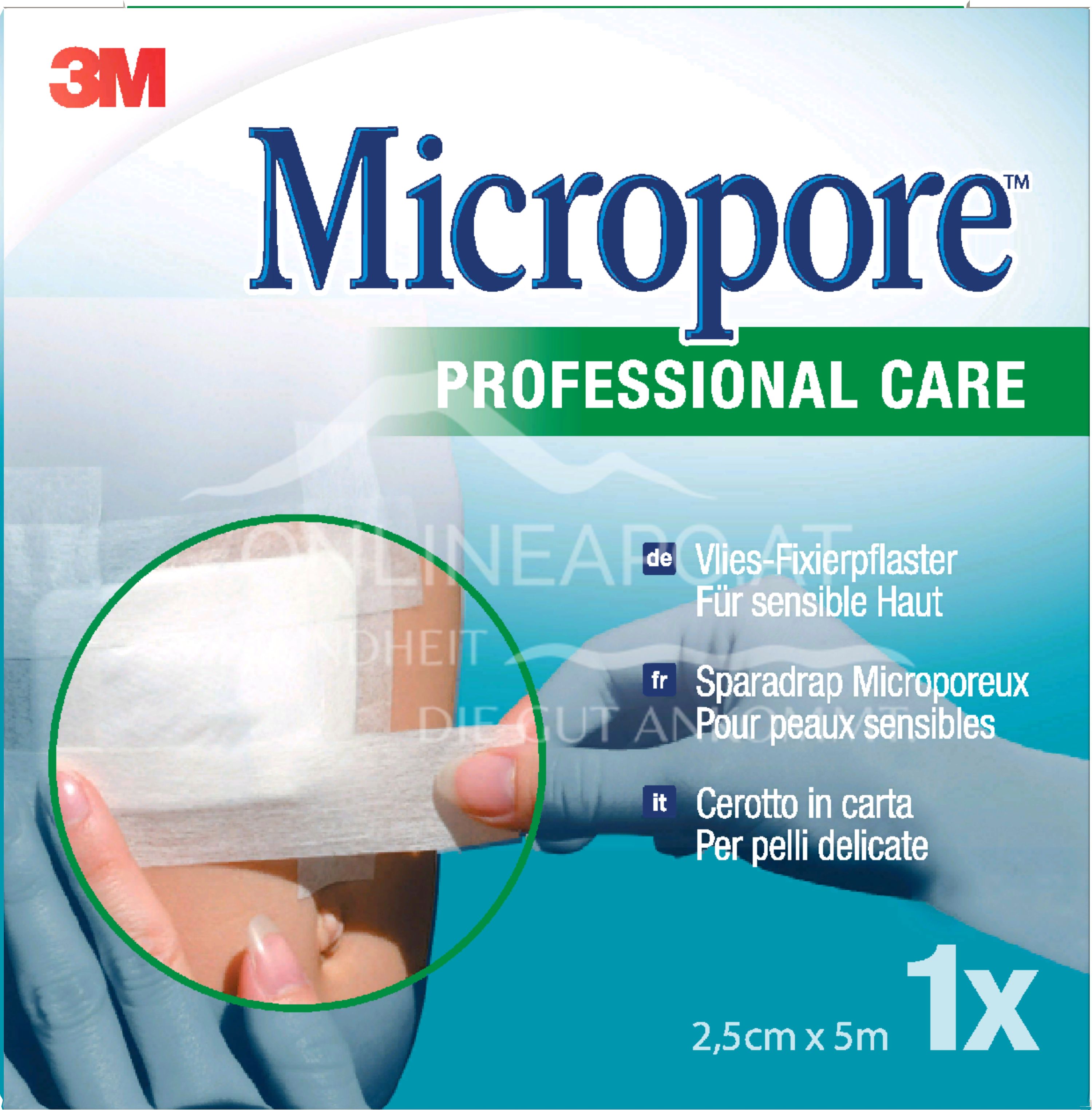 3M™ Micropore™ Rollenpflaster, 1530NP-1S, weiß, 2,5 cm x 5 m