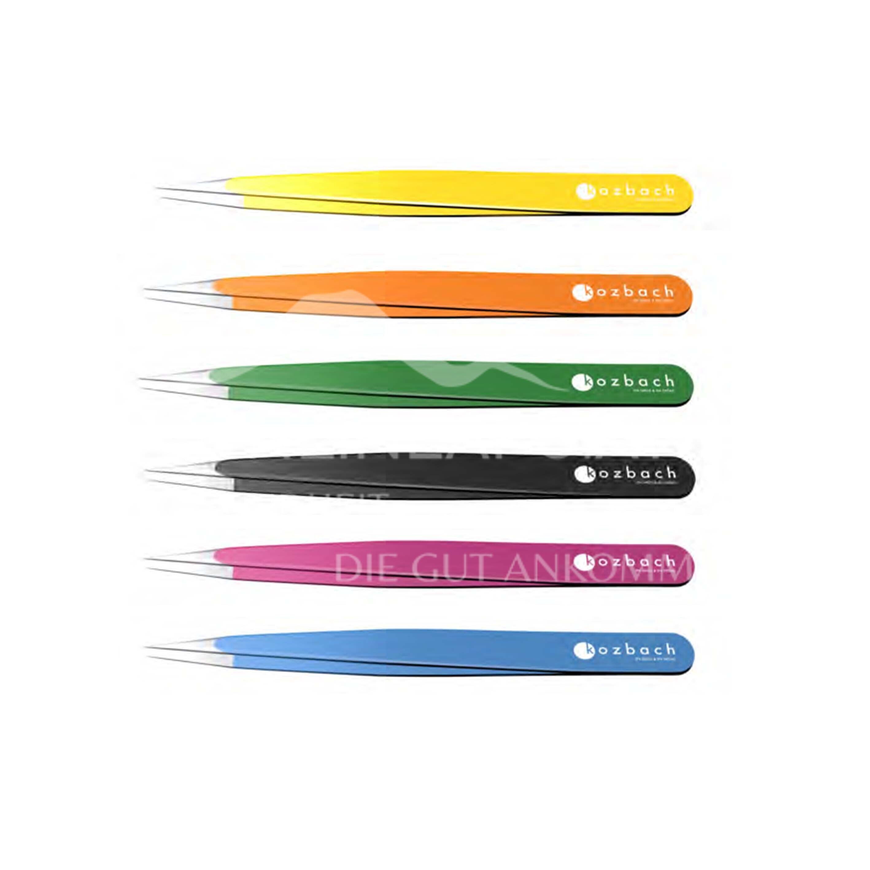 Kozbach Pharma 122CR Pinzette, spitz, 9 cm, color, rostfrei
