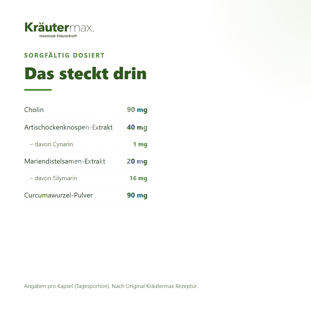 Kräutermax Artischocken Kapseln plus Mariendistel Samen